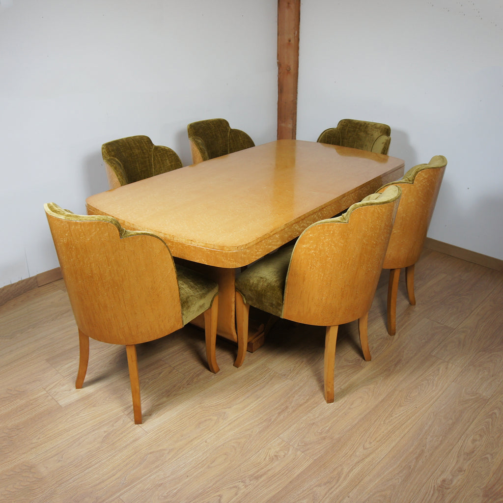 Art Deco Six-Seater Dining Suite by Harry & Lou Epstein