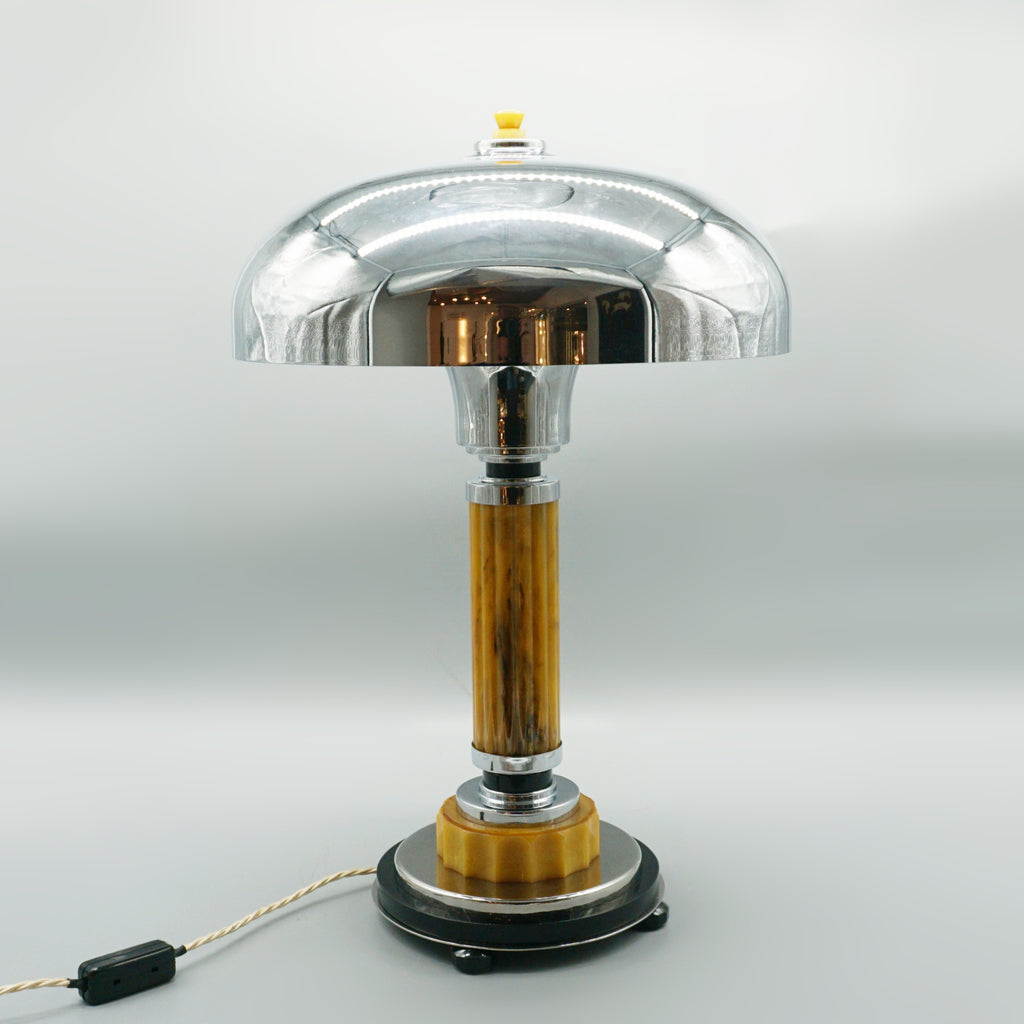 Stunning Orange Marbled Bakelite Art Deco Lamp - Jeroen Markies Art Deco