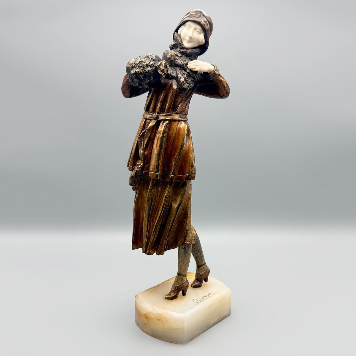 Elegant Lady Chiparus Bronze Sculpture Original | Markies Antiques Ltd