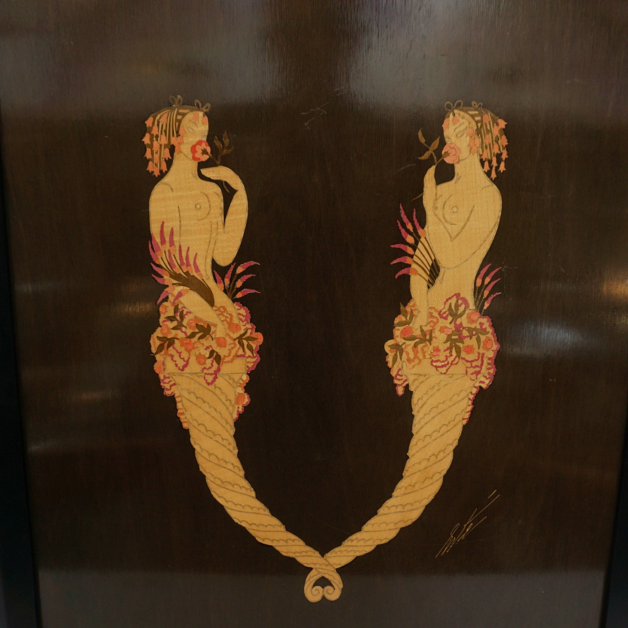 Erte marquetry board. Alphabet series. Art Deco paintings. Art Deco Style. French Art Deco - Jeroen Markies Art Deco