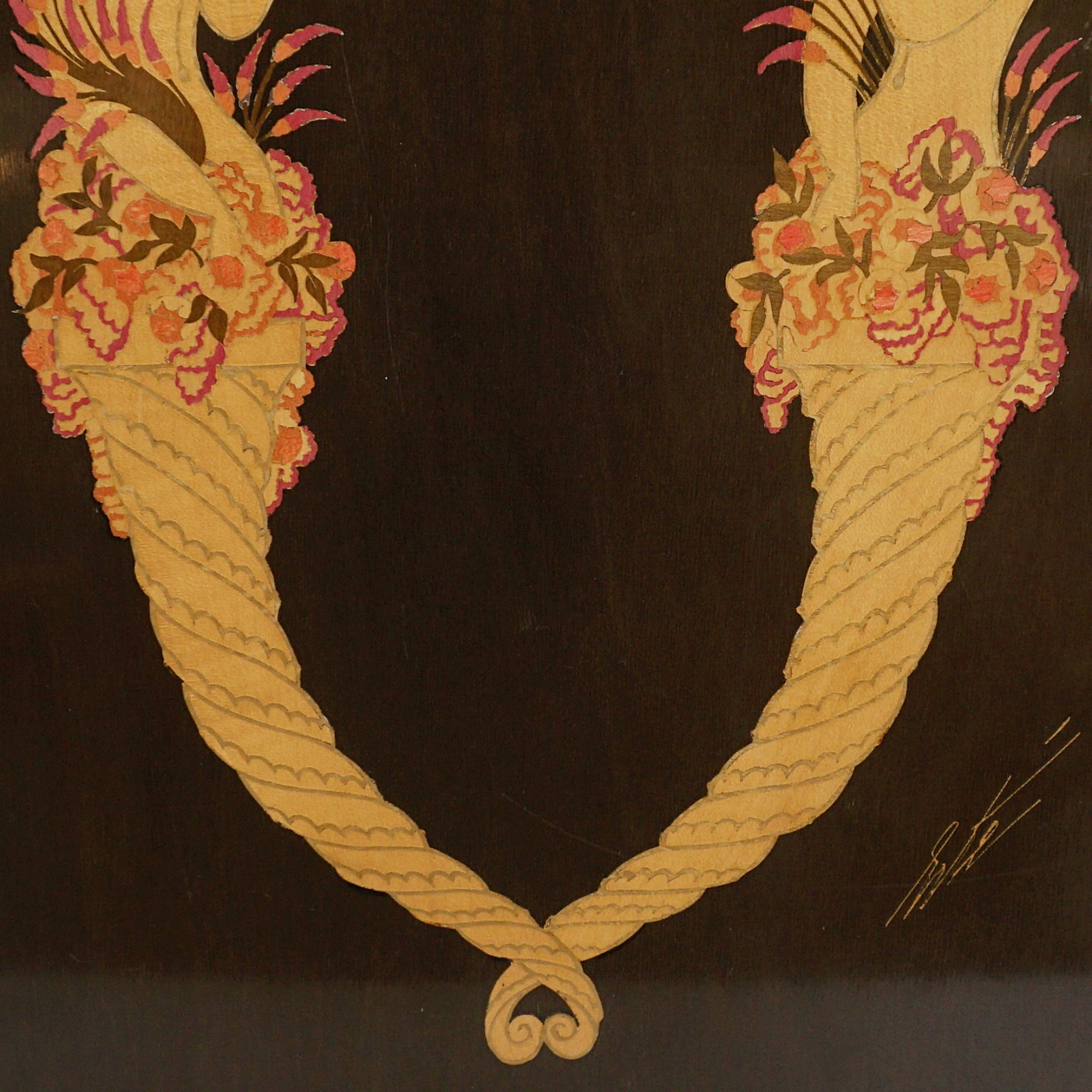 Erte marquetry board. Alphabet series. Art Deco paintings. Art Deco Style. French Art Deco - Jeroen Markies Art Deco