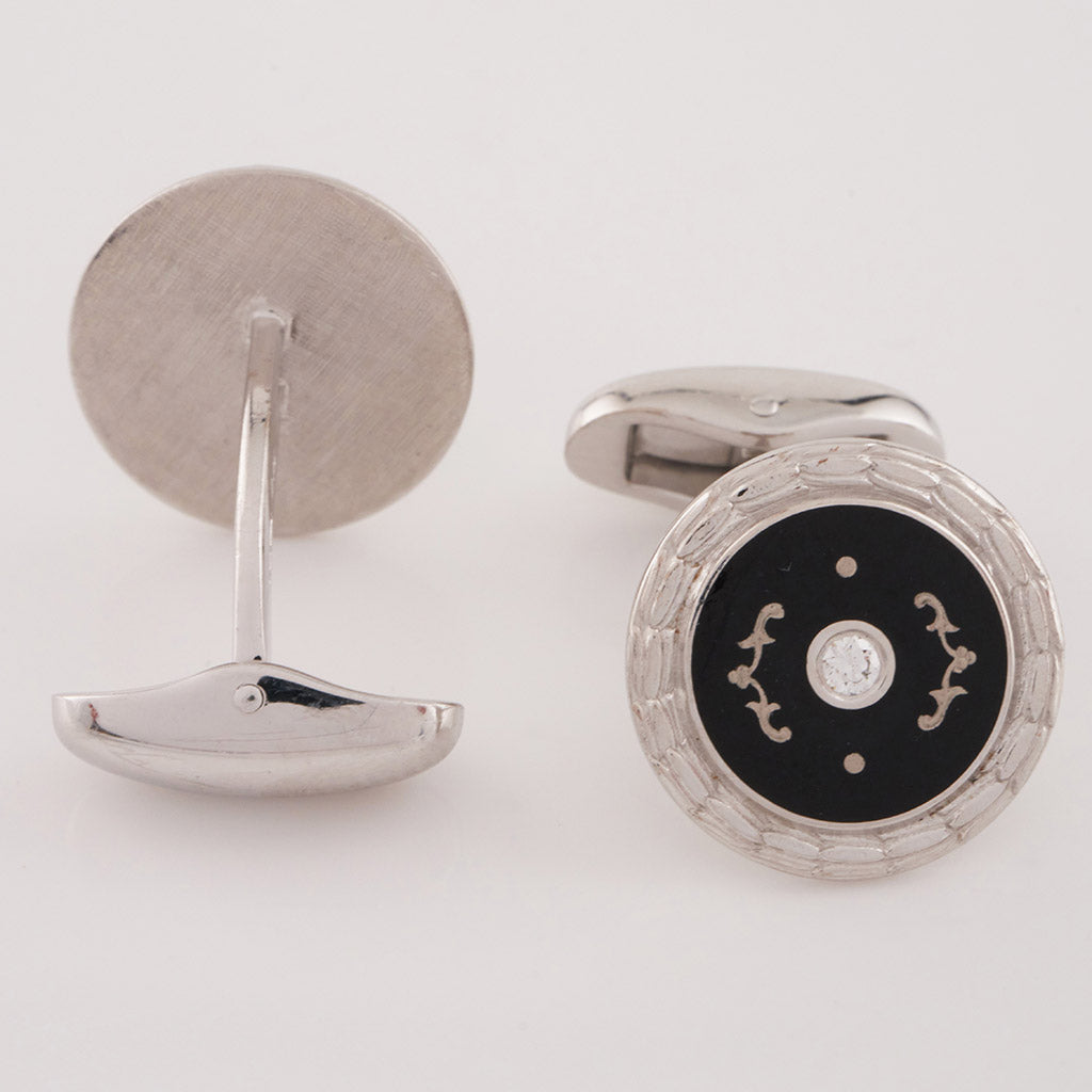 Fabergé Diamond and enamel cufflinks - Jeroen Markies Art Deco