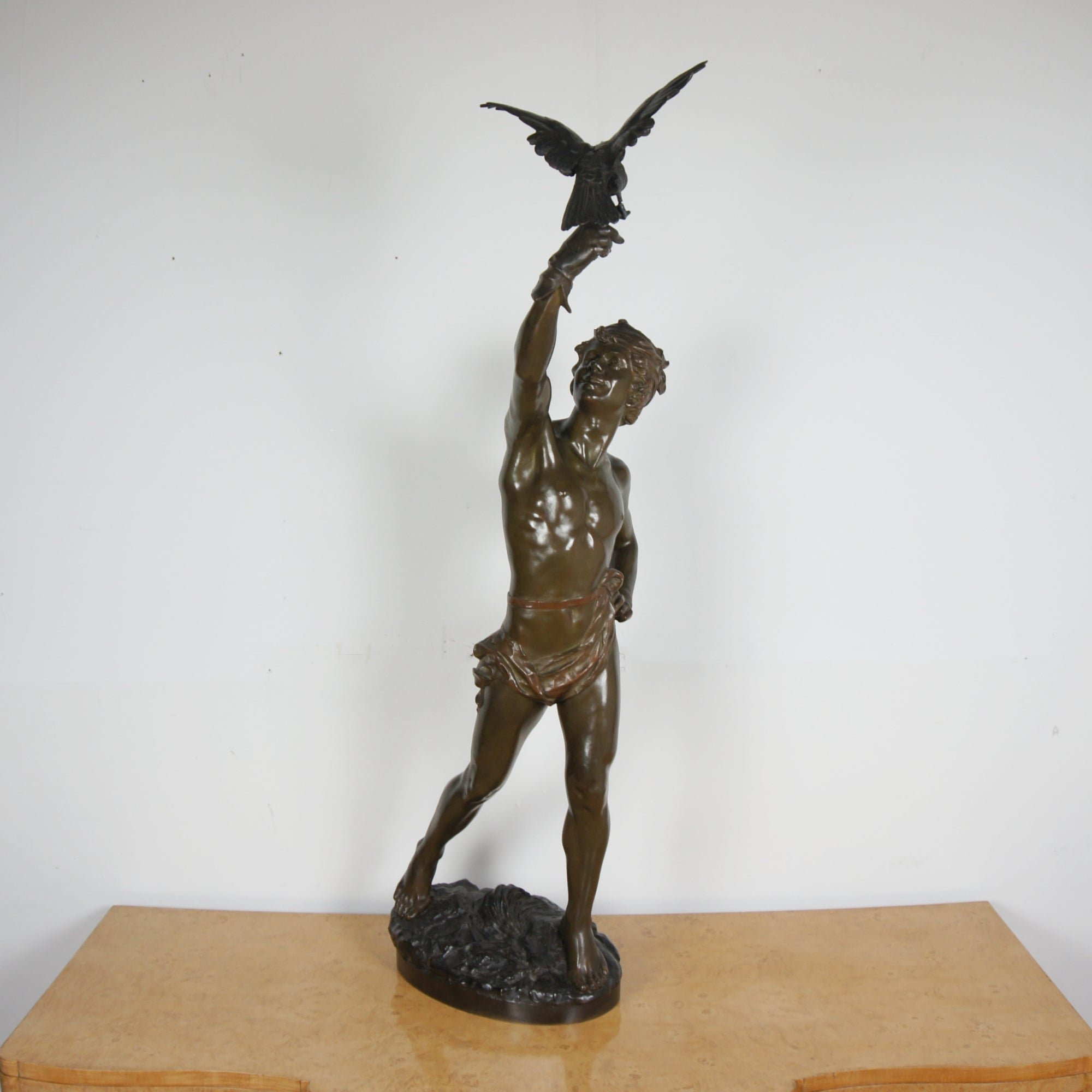 'Le Fauconnier' Georges Marie Valentin Bareau (1866-1931)