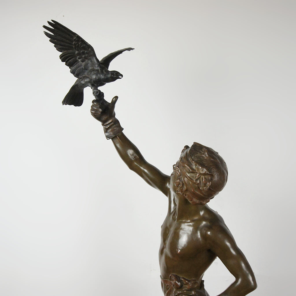 'Le Fauconnier' Georges Marie Valentin Bareau (1866-1931)