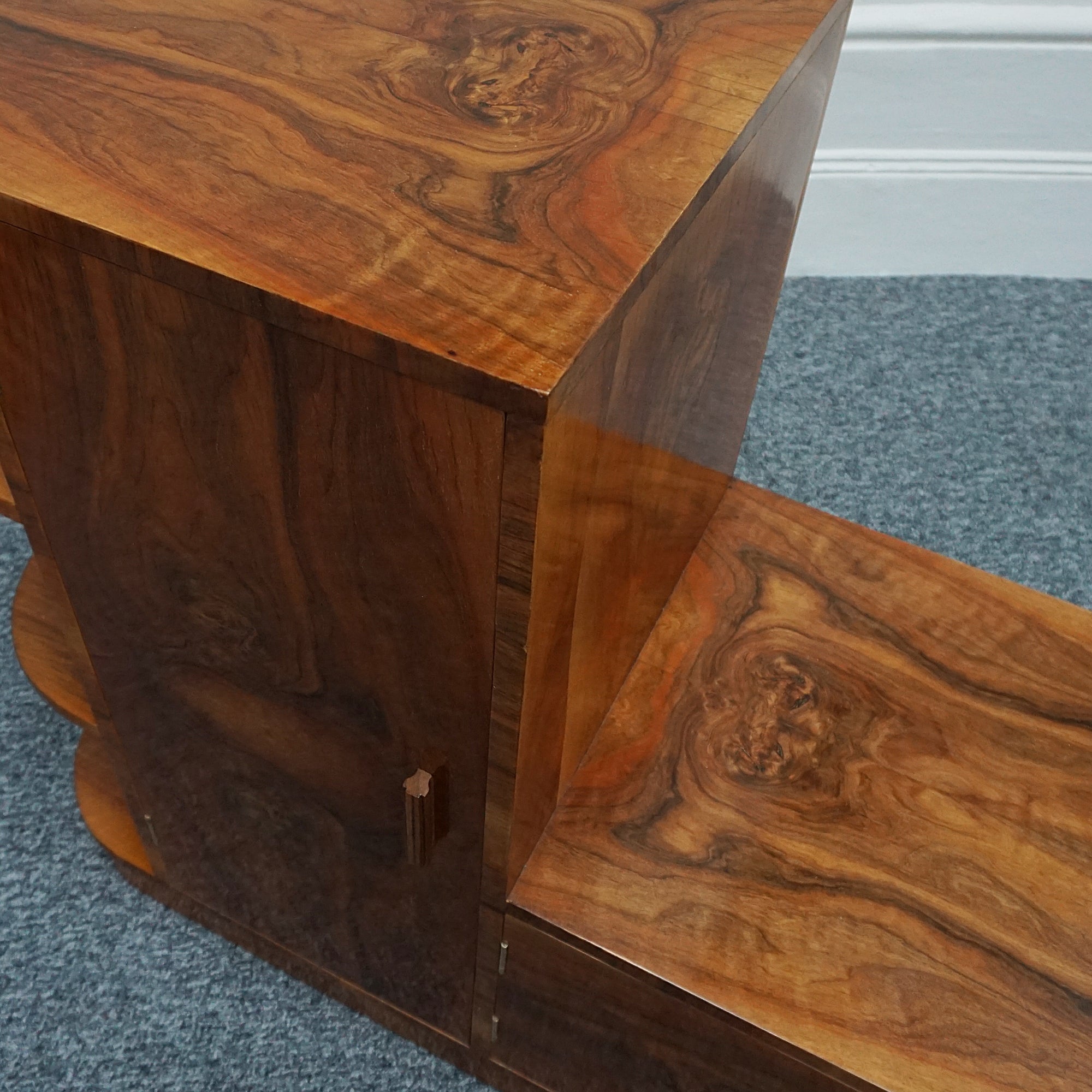 Vintage Art Deco Burr Walnut Filing Cabinet - Jeroen Markies Art Deco