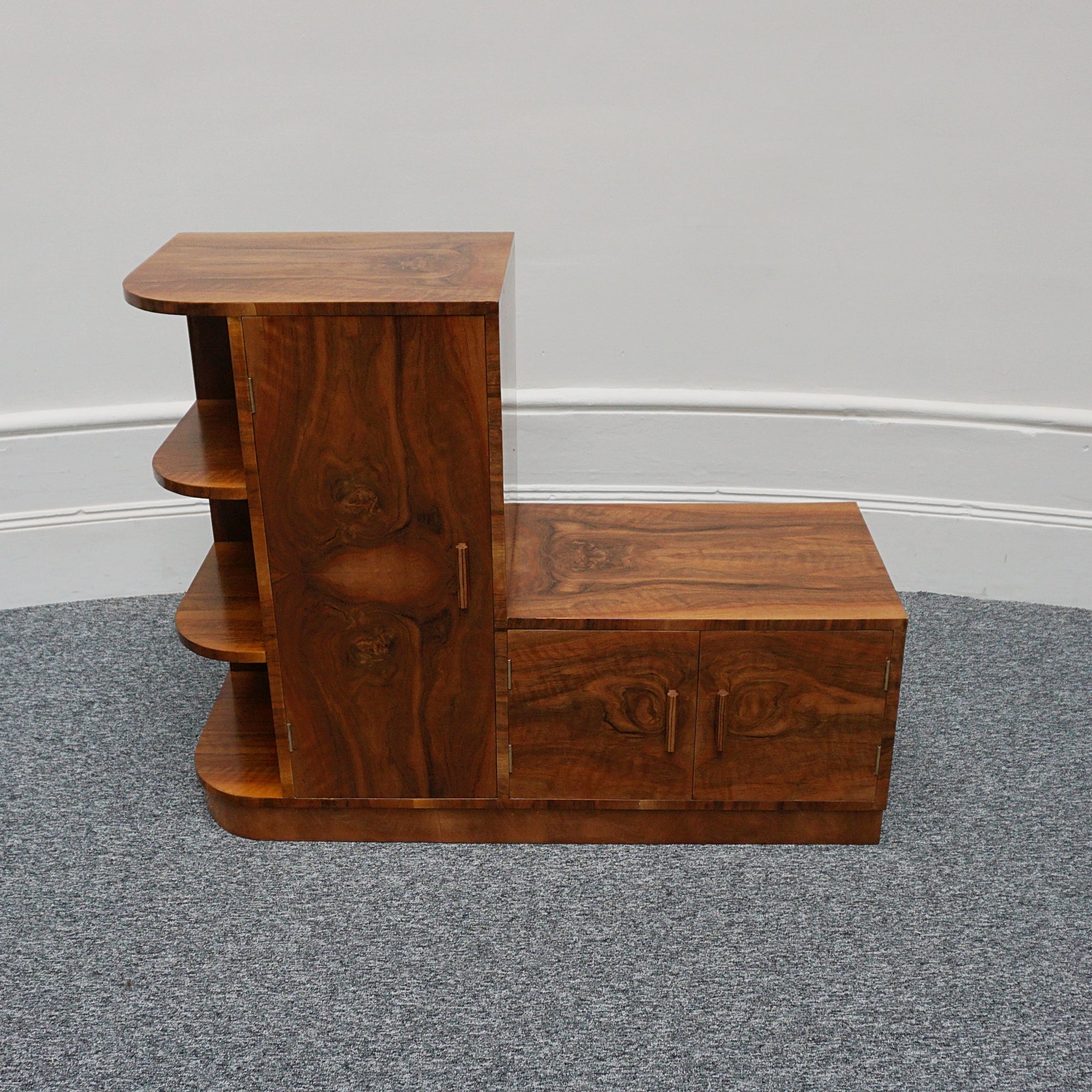 Vintage Art Deco Burr Walnut Filing Cabinet - Jeroen Markies Art Deco