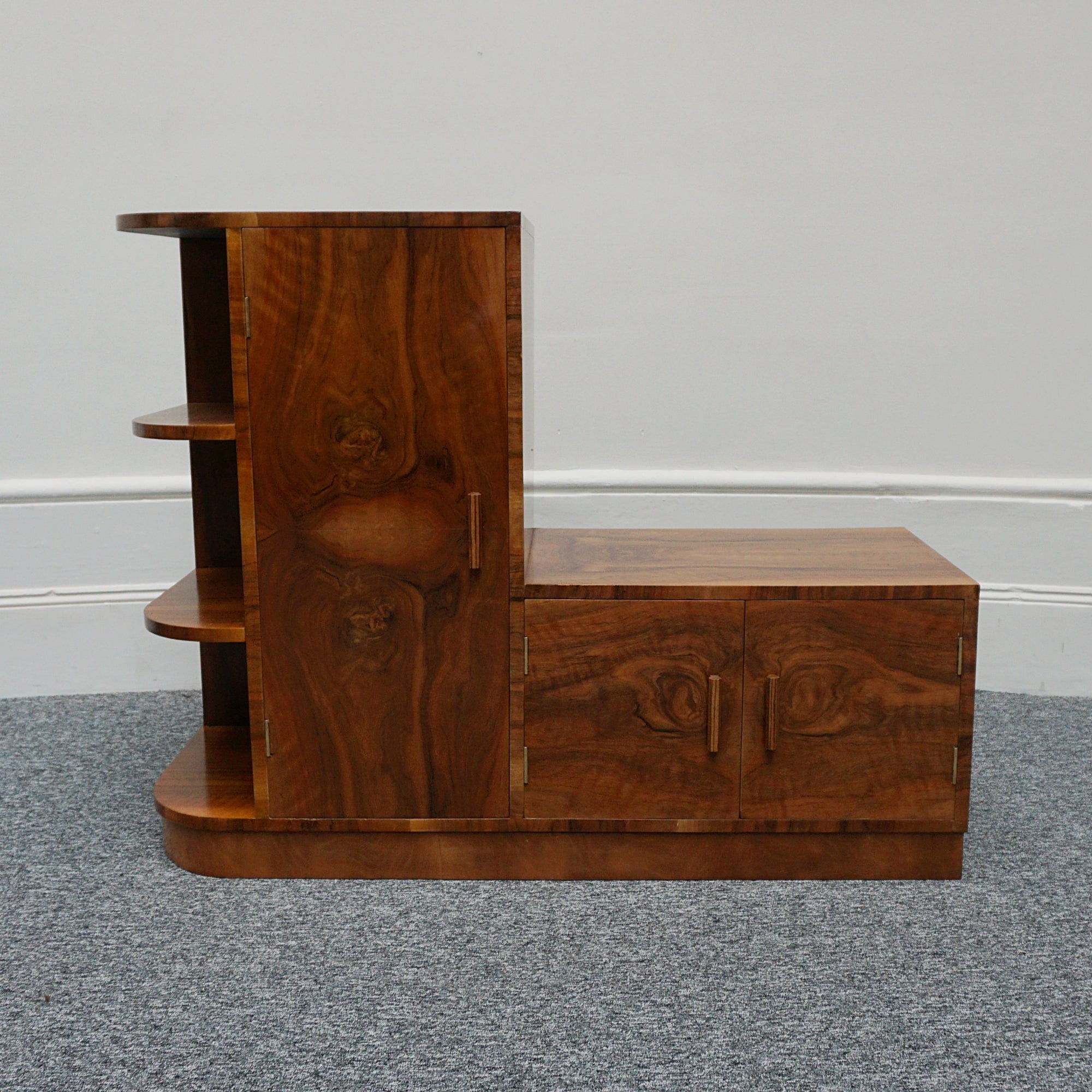 Vintage Art Deco Burr Walnut Filing Cabinet - Jeroen Markies Art Deco