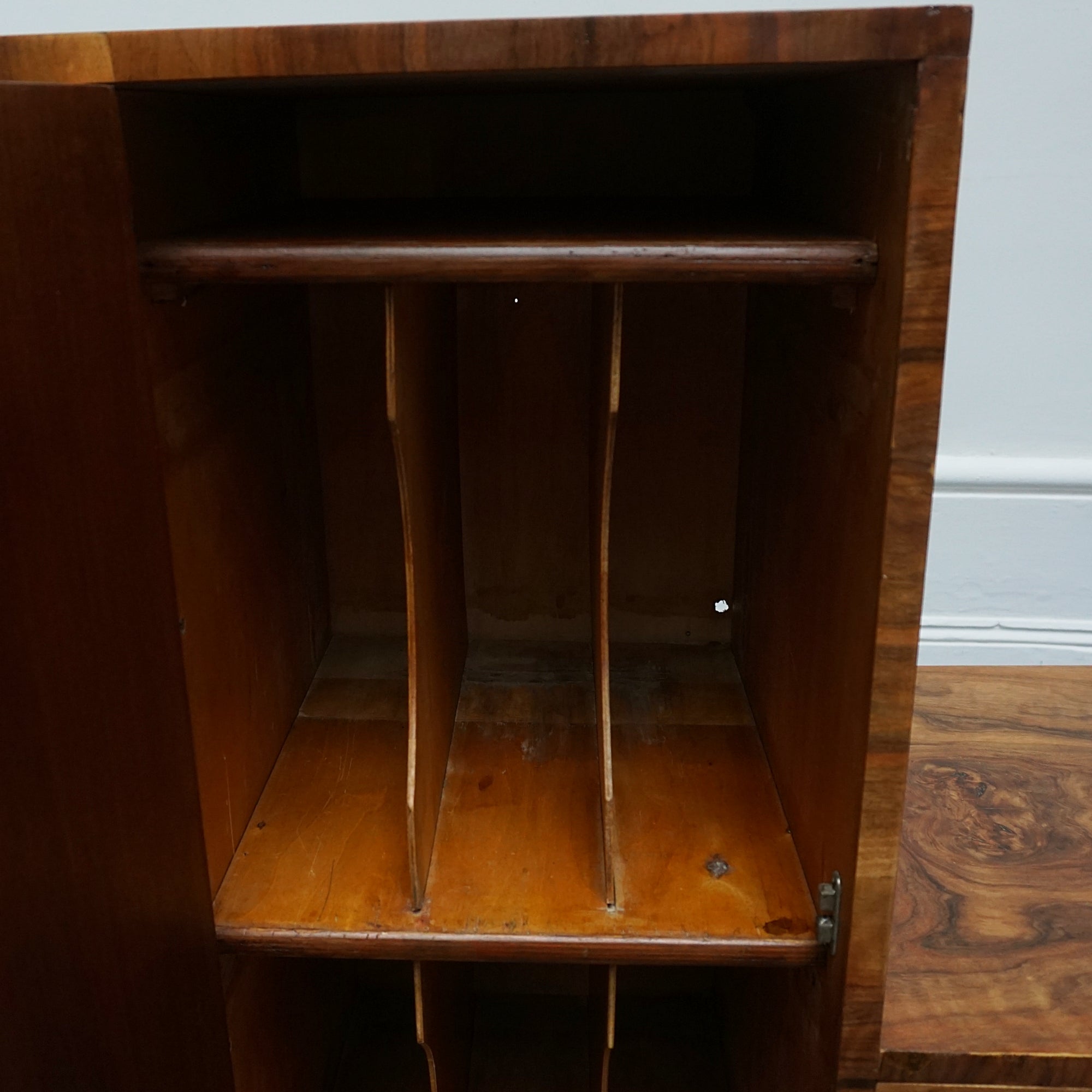 Vintage Art Deco Burr Walnut Filing Cabinet - Jeroen Markies Art Deco