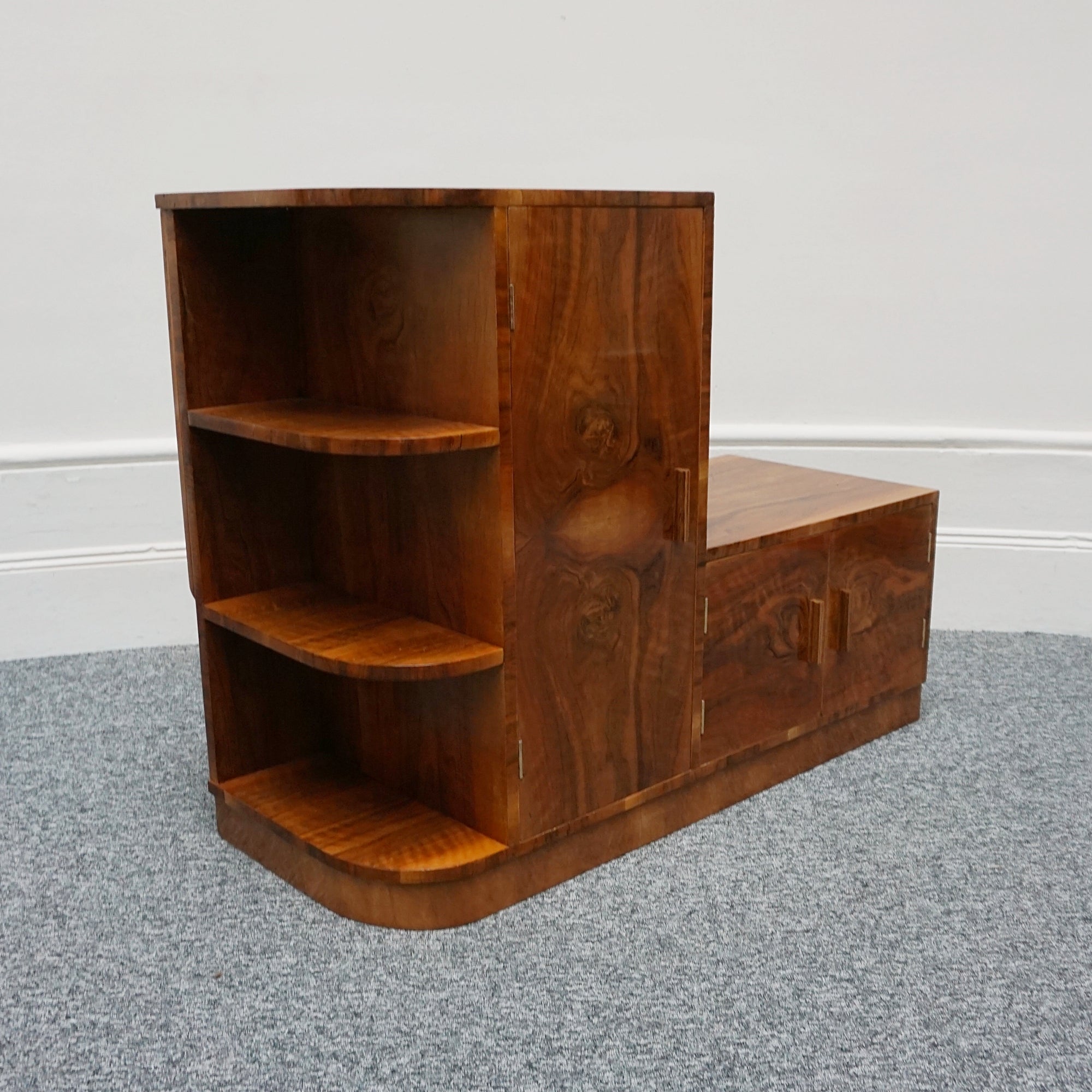 Vintage Art Deco Burr Walnut Filing Cabinet - Jeroen Markies Art Deco