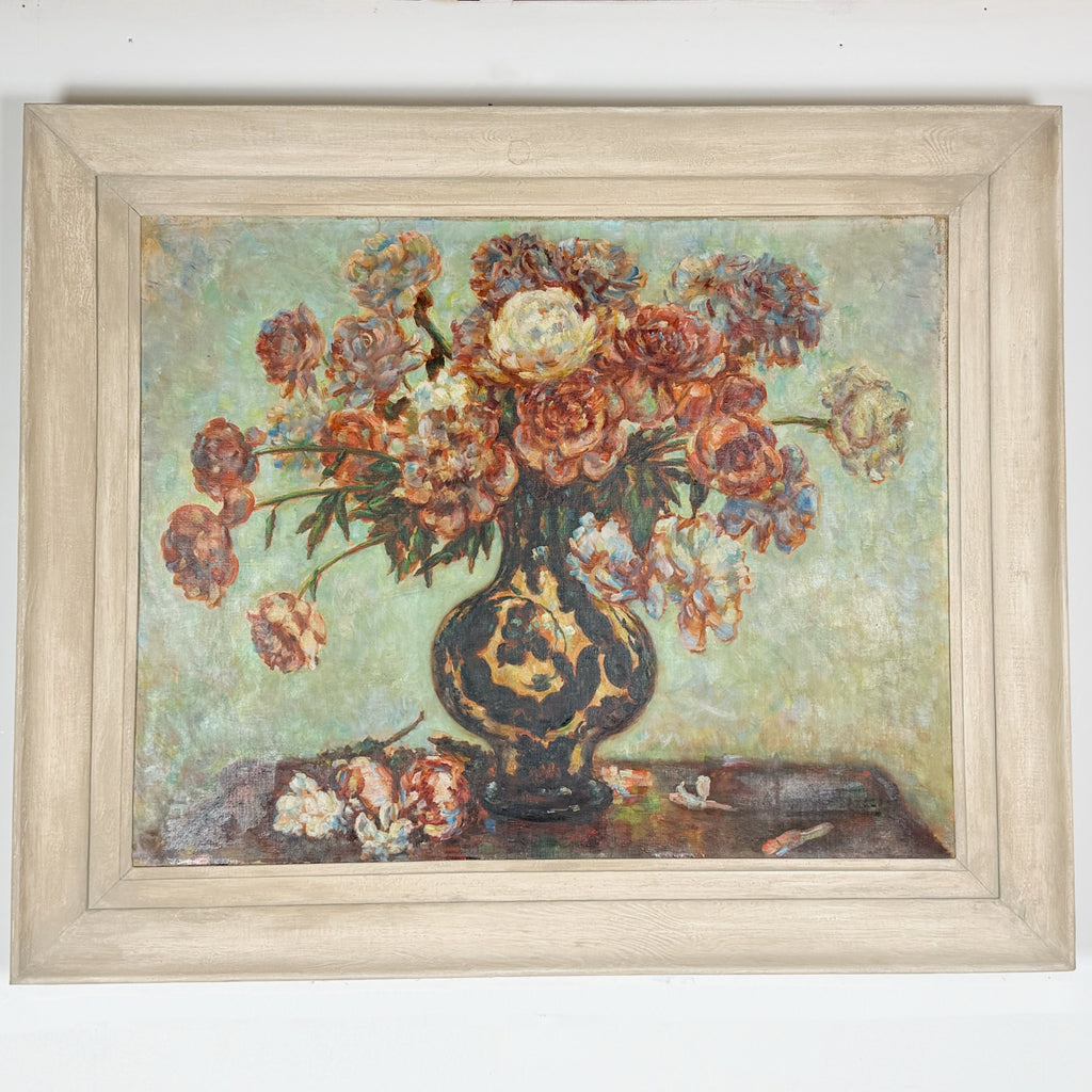 Large Early 20th Century Floral Still Life - Antoine Ferracci - Markies Antiques Ltd