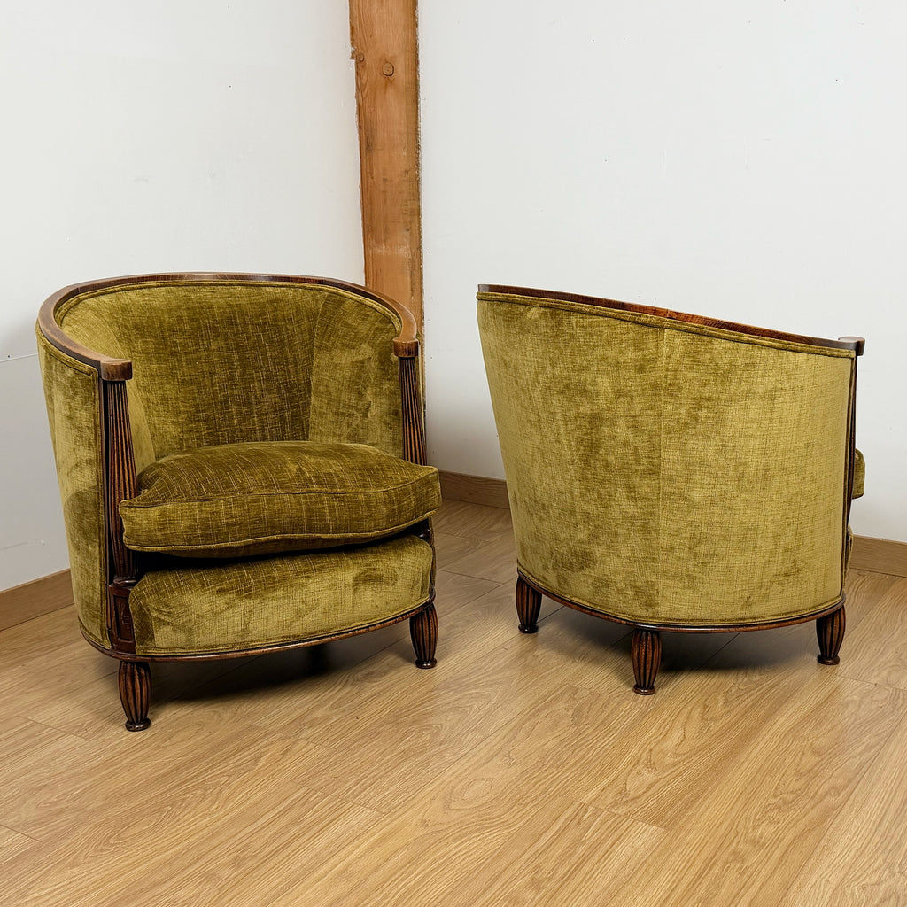 French Art Deco Club Chairs Attributed to Paul Follot | Markies Antiques Ltd