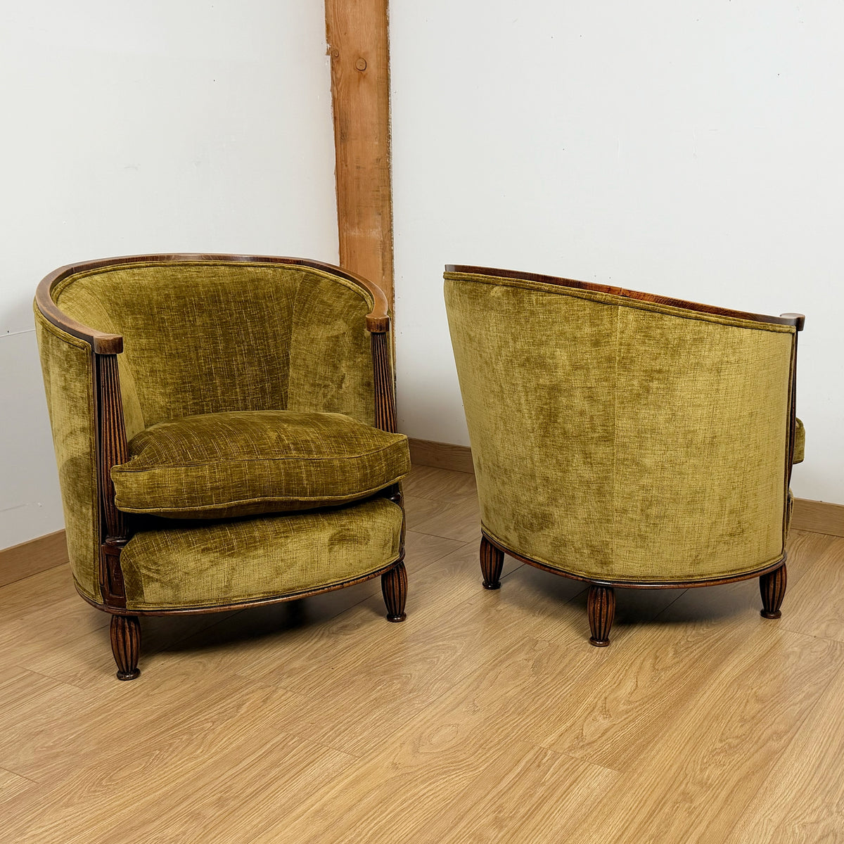 French Art Deco Club Chairs Attributed to Paul Follot | Markies Antiques Ltd