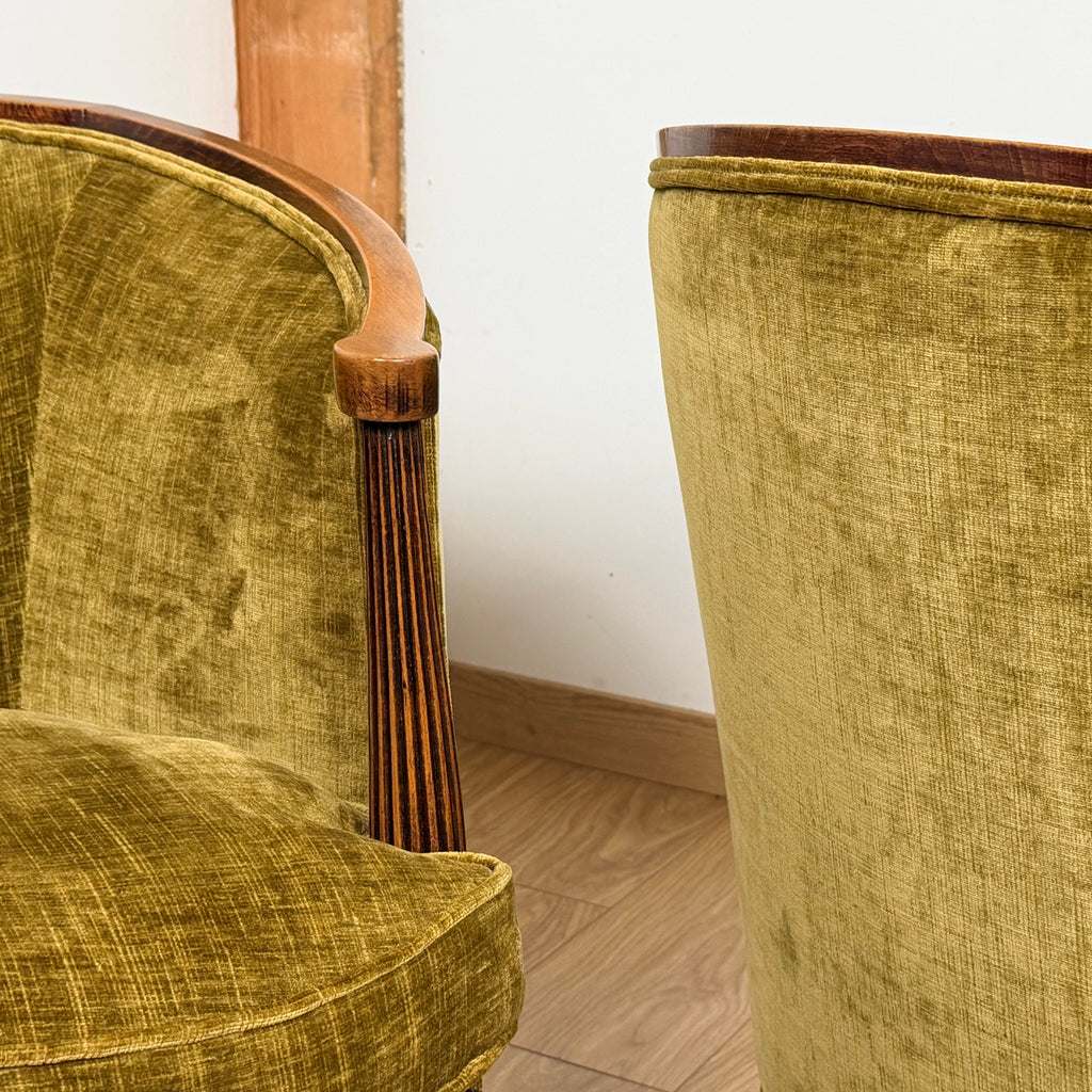 French Art Deco Club Chairs Attributed to Paul Follot | Markies Antiques Ltd