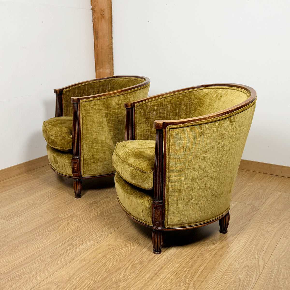 French Art Deco Club Chairs Attributed to Paul Follot | Markies Antiques Ltd