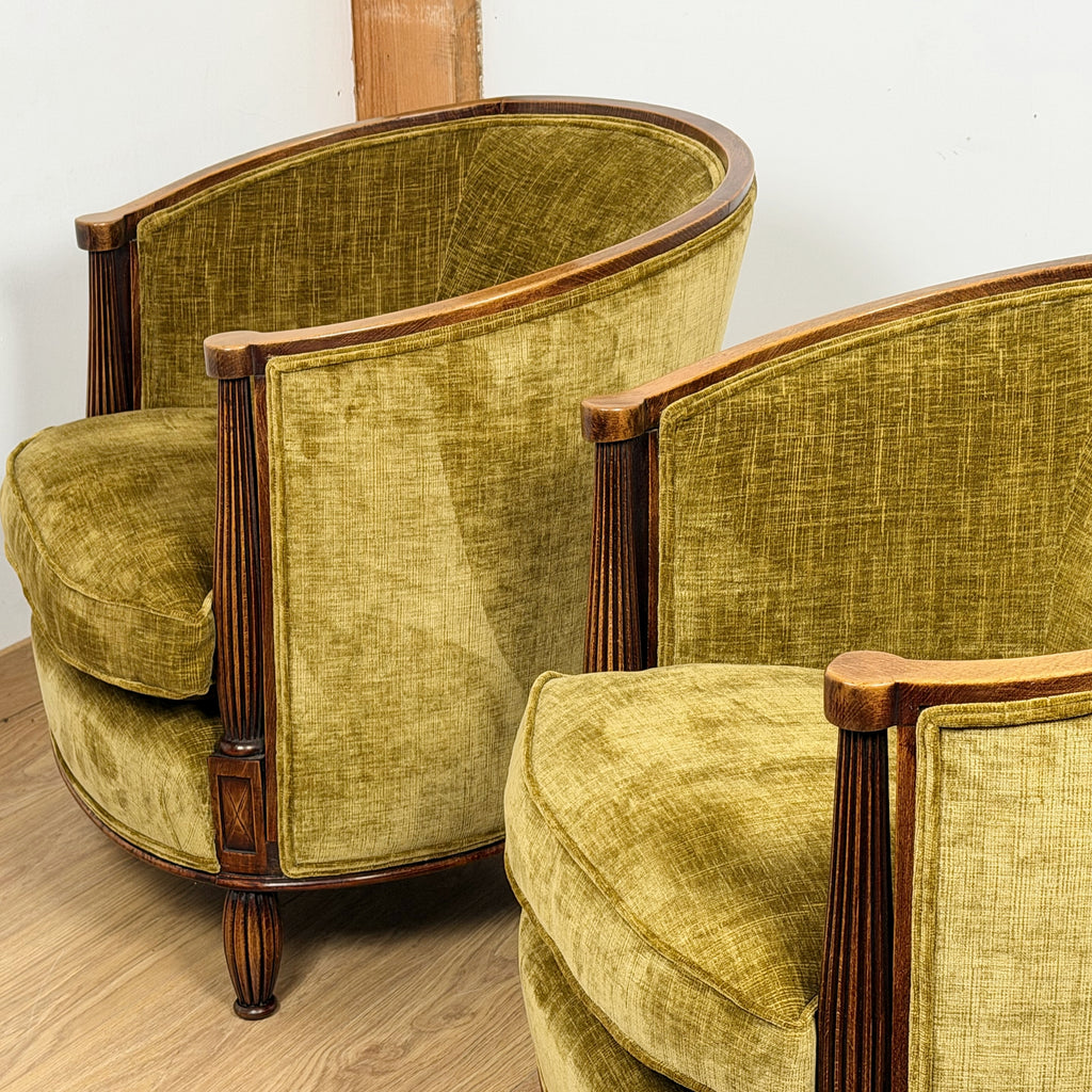 French Art Deco Club Chairs Attributed to Paul Follot | Markies Antiques Ltd