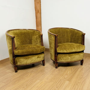 A Pair of Art Deco Club Chairs Att. Paul Follot