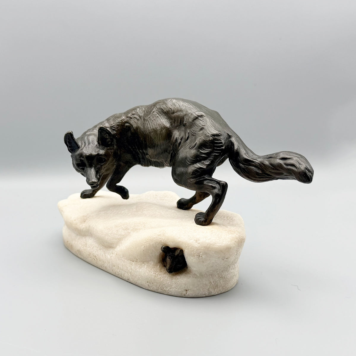 Fox and Rabbit Bronze and Marble Sculpture by Clovis Masson French Sculpture | Markies Antiques Ltd