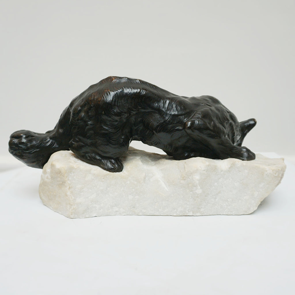 Bronze sculpture of a fox by Bartelier - Jeroen Markies Art Deco