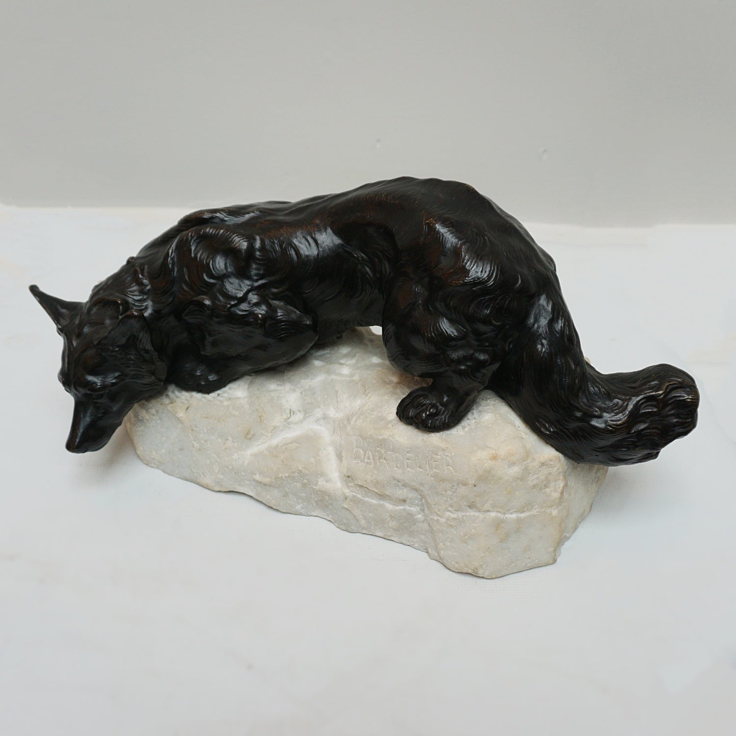 Bronze sculpture of a fox by Bartelier - Jeroen Markies Art Deco