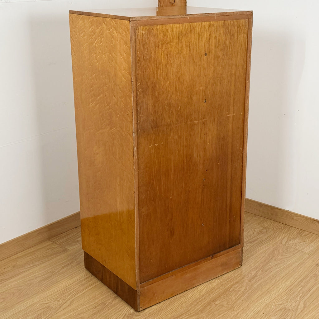 An Art Deco Gentlemen's Wardrobe - Birdseye Maple Small Bedroom Cabinet - Original Art Deco Furniture - Markies Antiques ltd