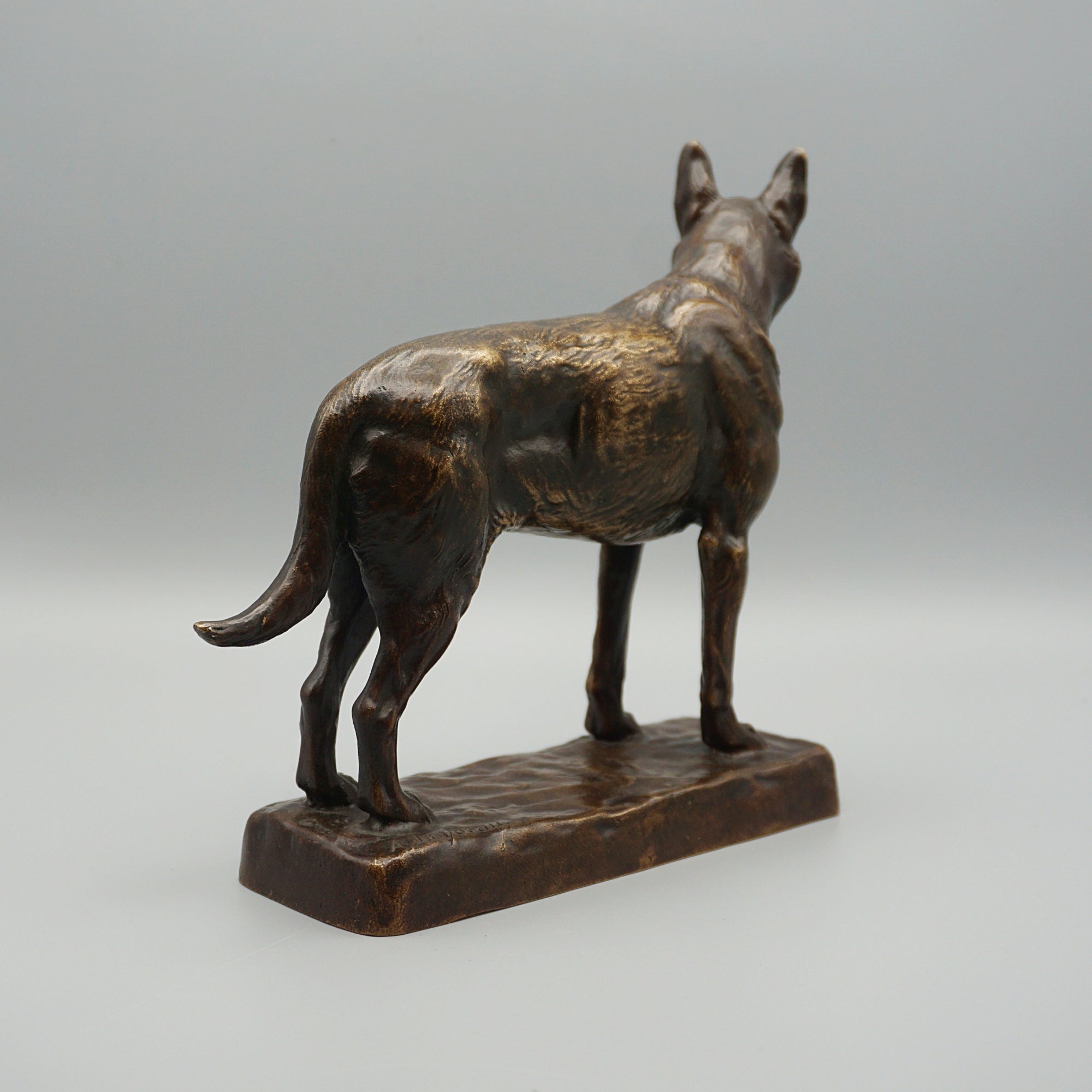 Bronze German Shepard by Amédéé Charles Loyseau