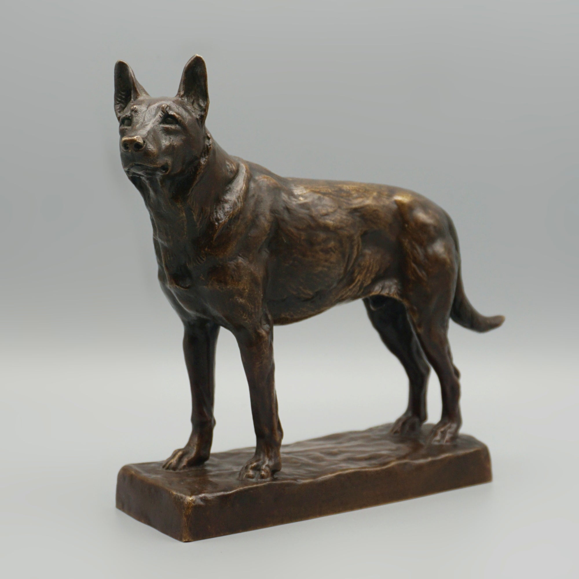 Bronze German Shepard by Amédéé Charles Loyseau