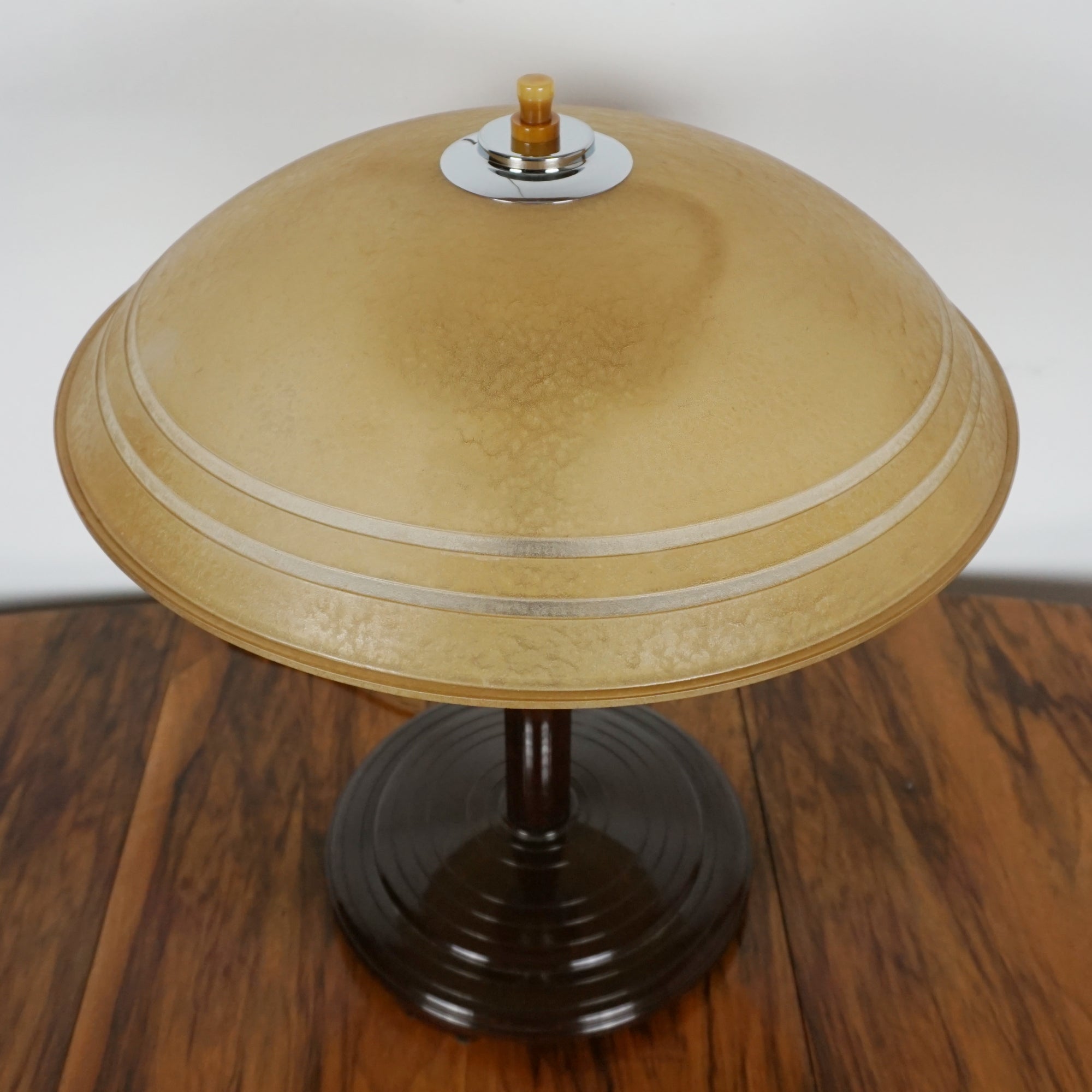 Art Deco Glass and Bakelite Table Lamp - Markies Antiques ltd