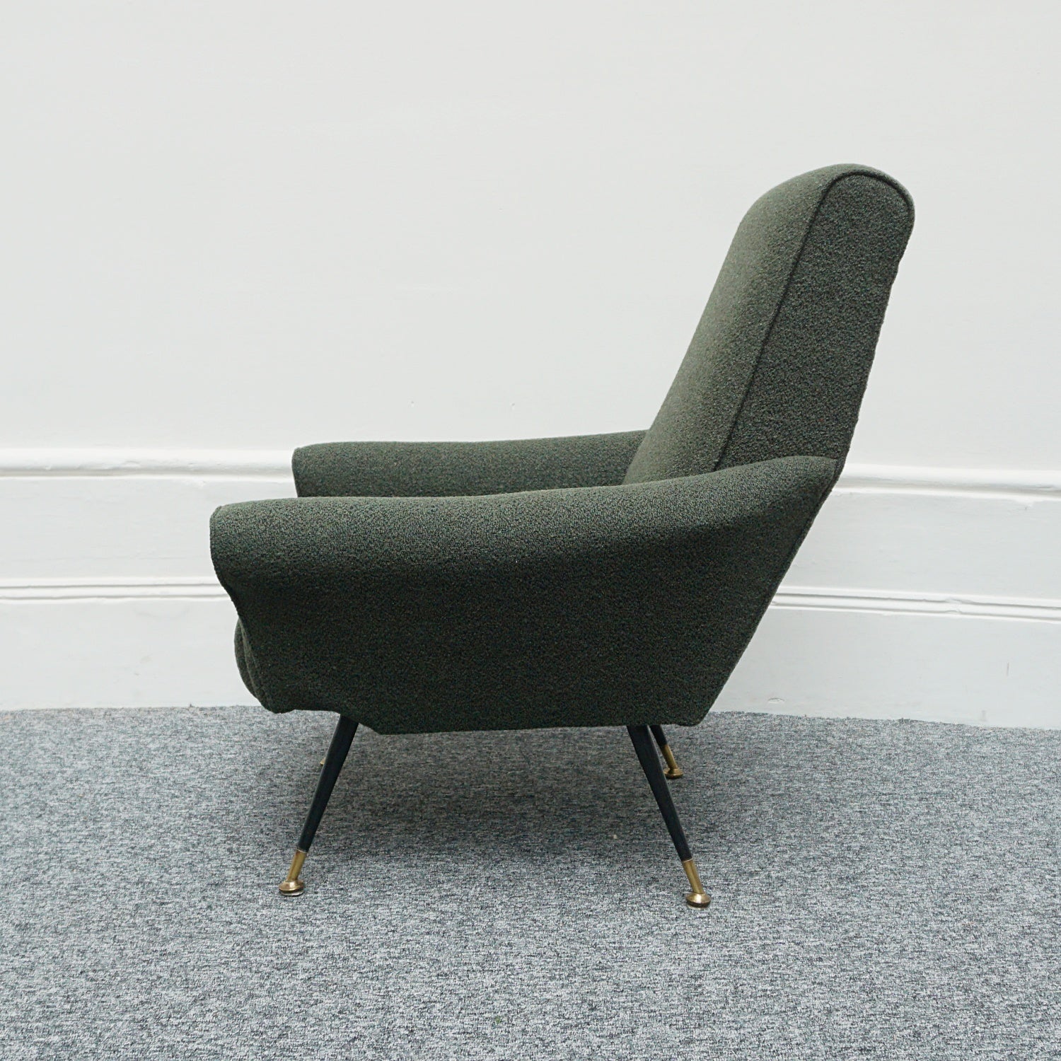 Pair of Lounge Chairs in Green Bouclé - Jeroen Markies Art Deco