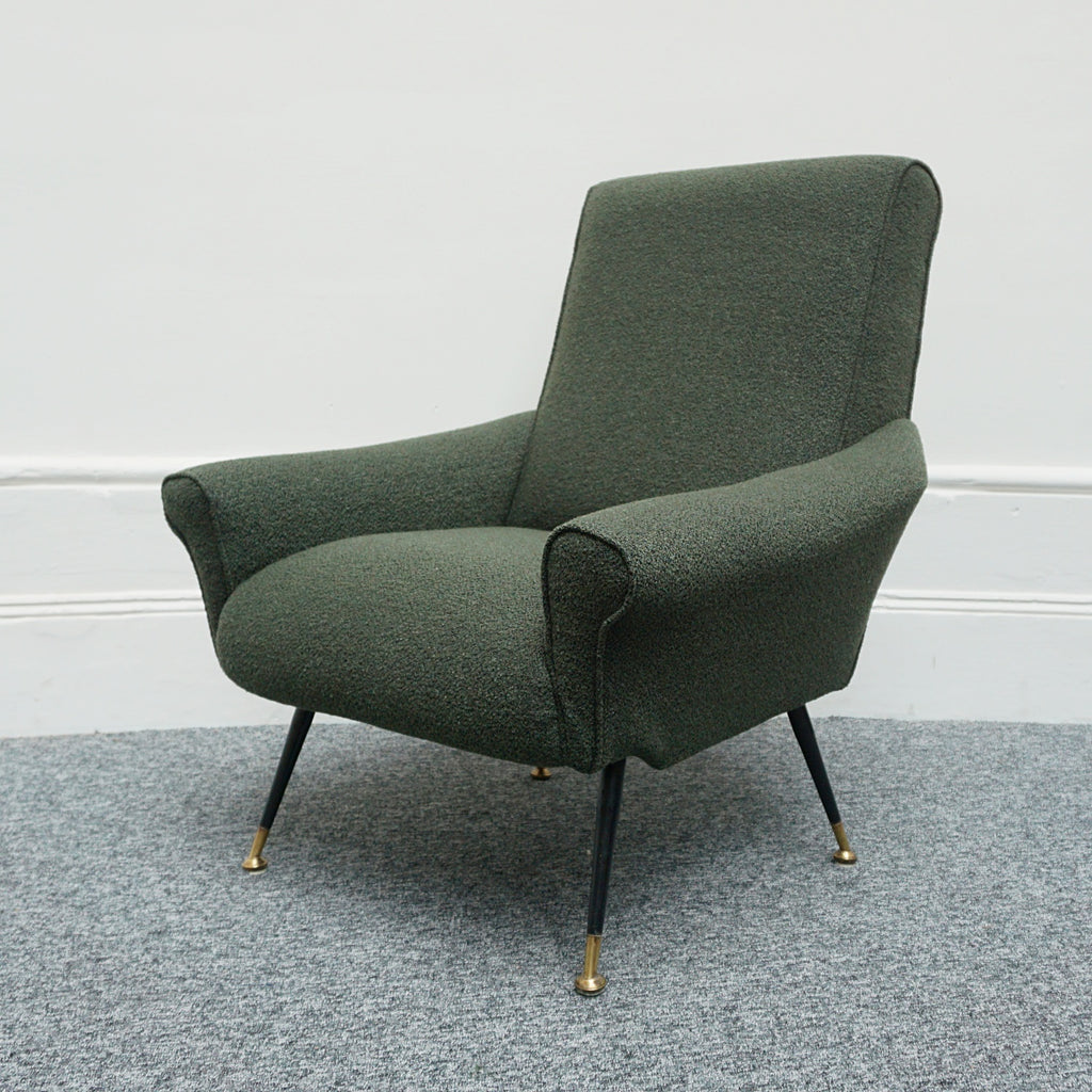 Pair of Lounge Chairs in Green Bouclé - Jeroen Markies Art Deco