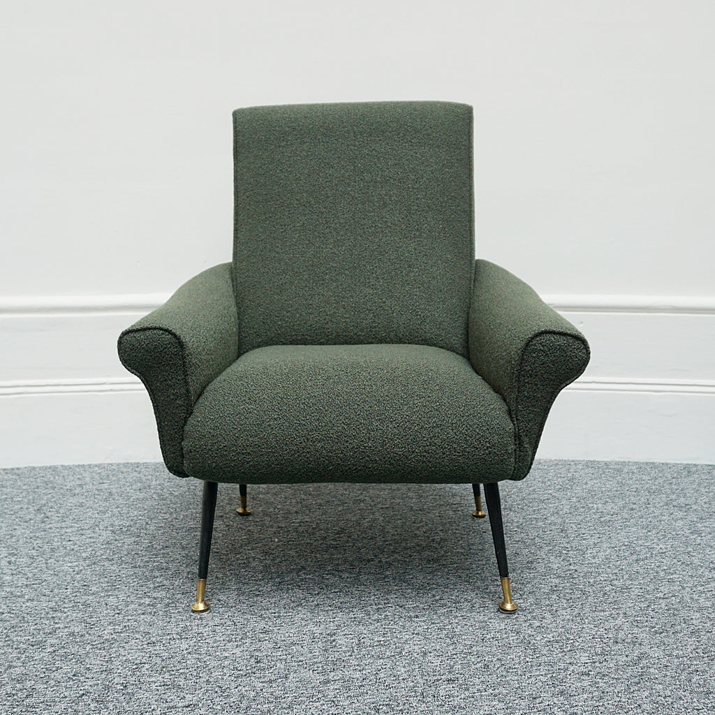 Pair of Lounge Chairs in Green Bouclé - Jeroen Markies Art Deco