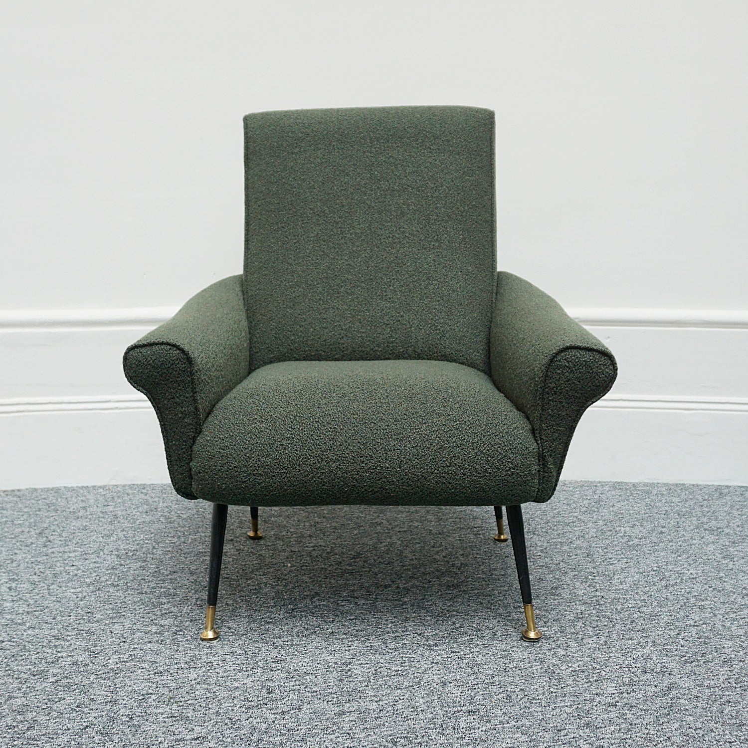 Pair of Lounge Chairs in Green Bouclé - Jeroen Markies Art Deco