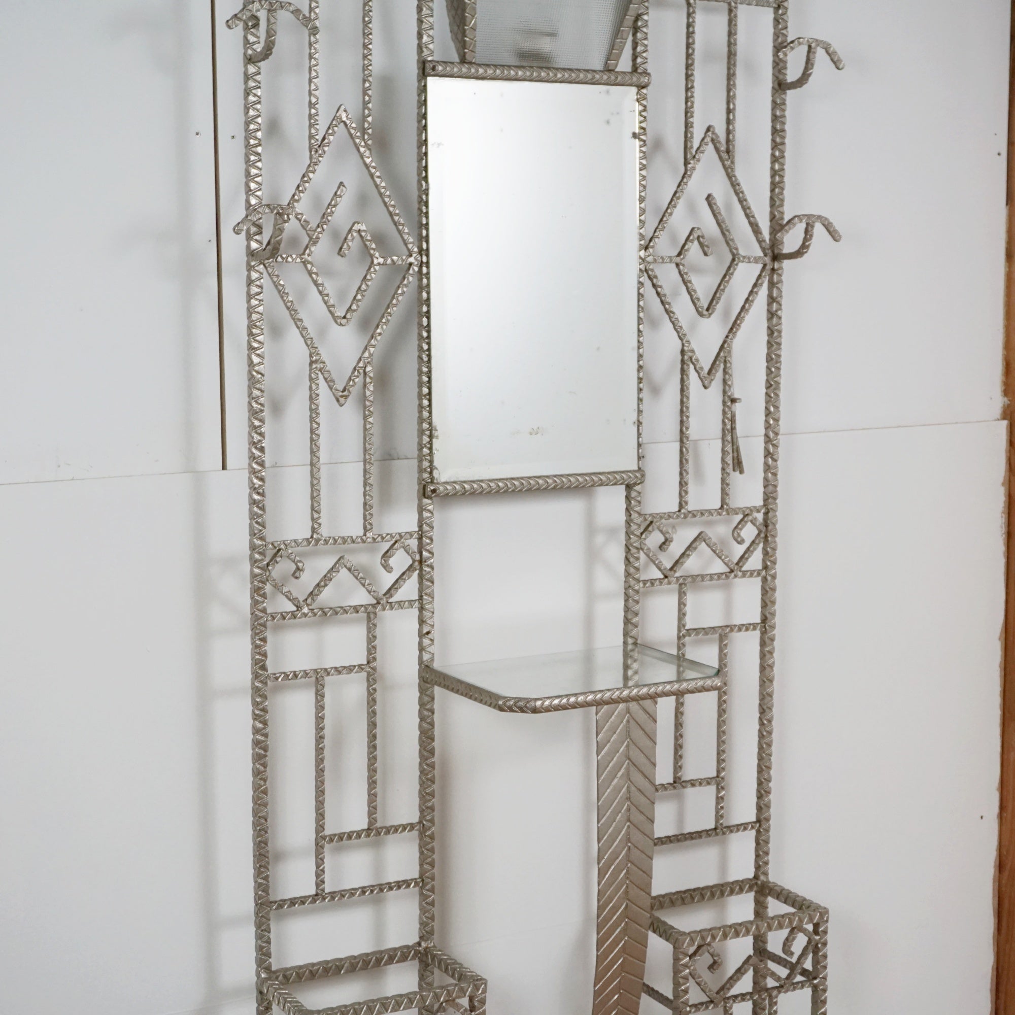 Art Deco Wrought Iron Hall Stand Console - Markies Antiques 