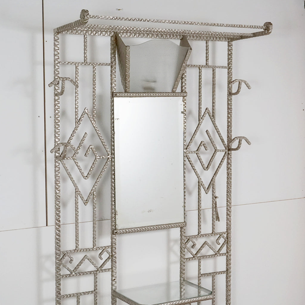 Art Deco Wrought Iron Hall Stand Console - Markies Antiques 