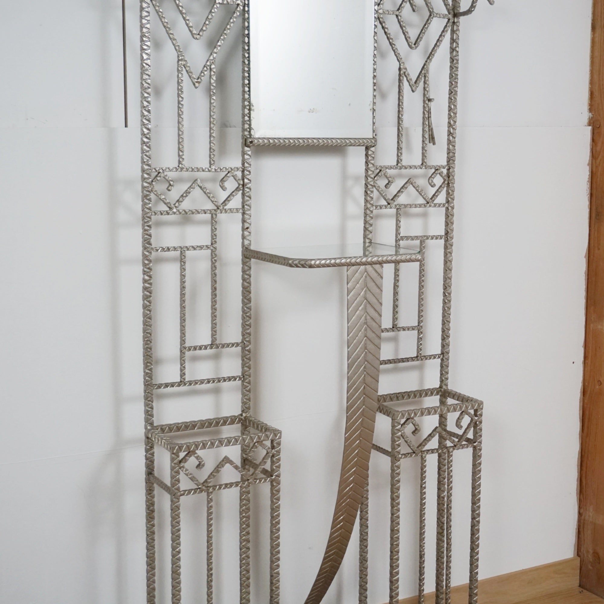 Art Deco Wrought Iron Hall Stand Console - Markies Antiques 