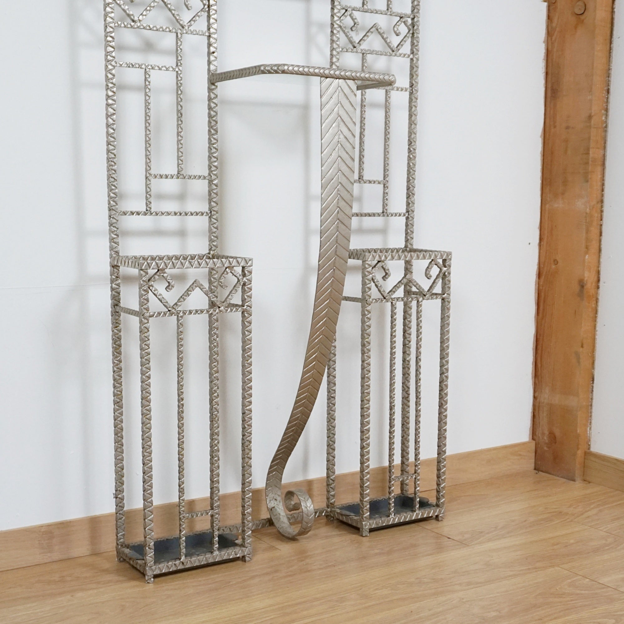 Art Deco Wrought Iron Hall Stand Console - Markies Antiques 
