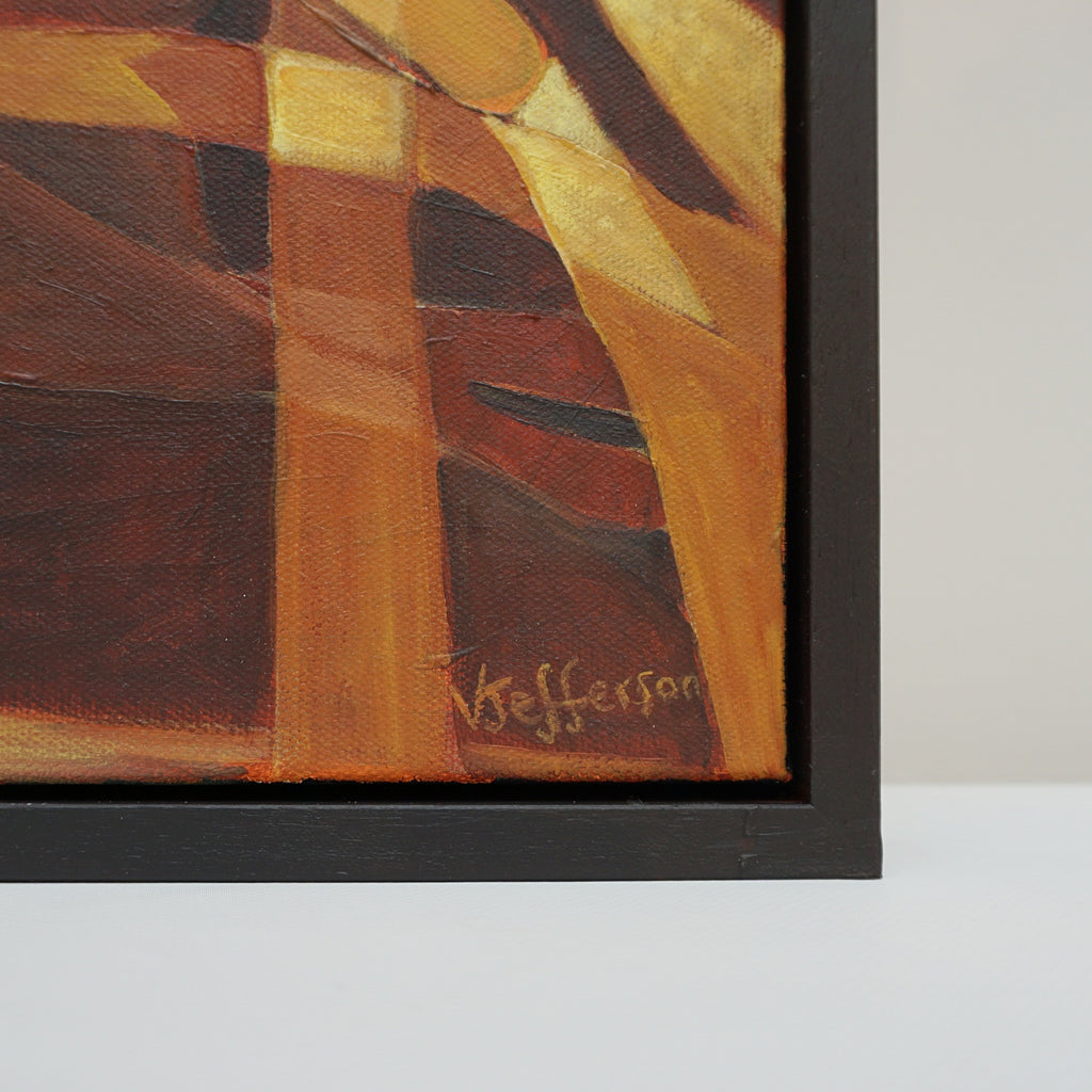 Golden Hares by Vera Jefferson - Art Deco Style Contemporary Painting - Jeroen Markies Art Deco