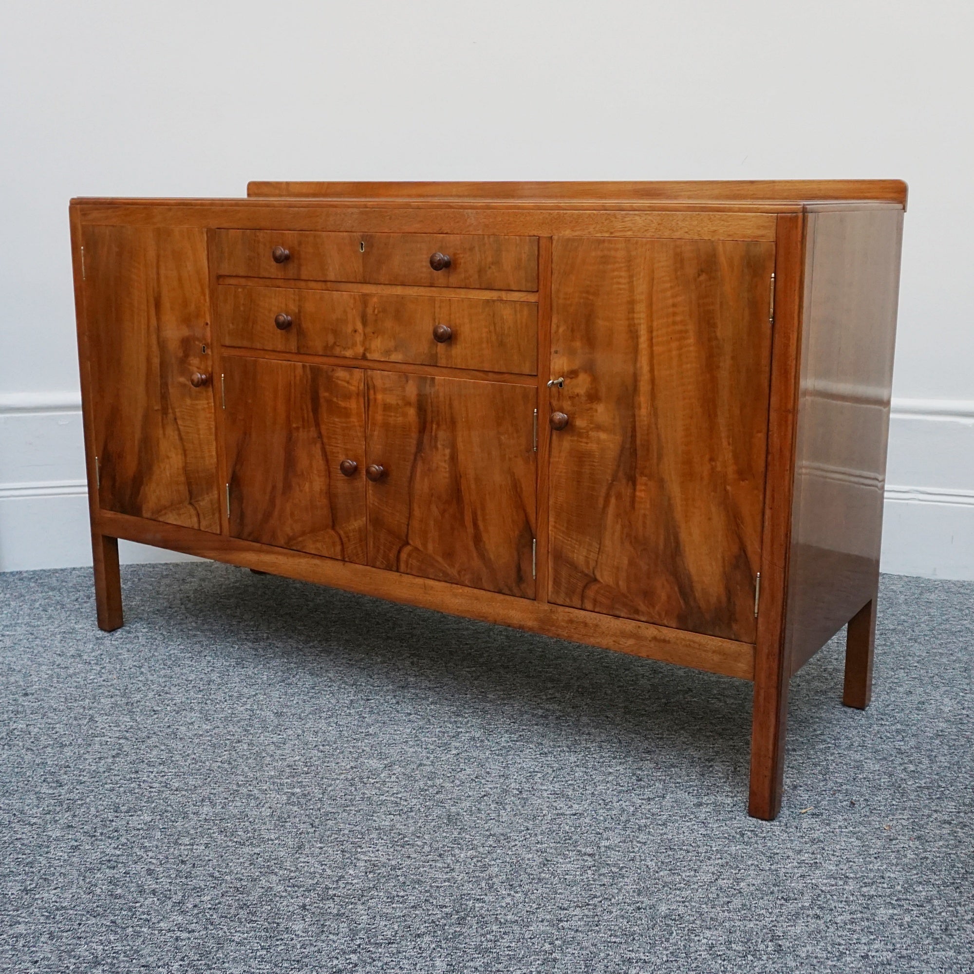 Art Deco Sideboard by Heal's Burr Walnut - Jeroen Markies Art Deco
