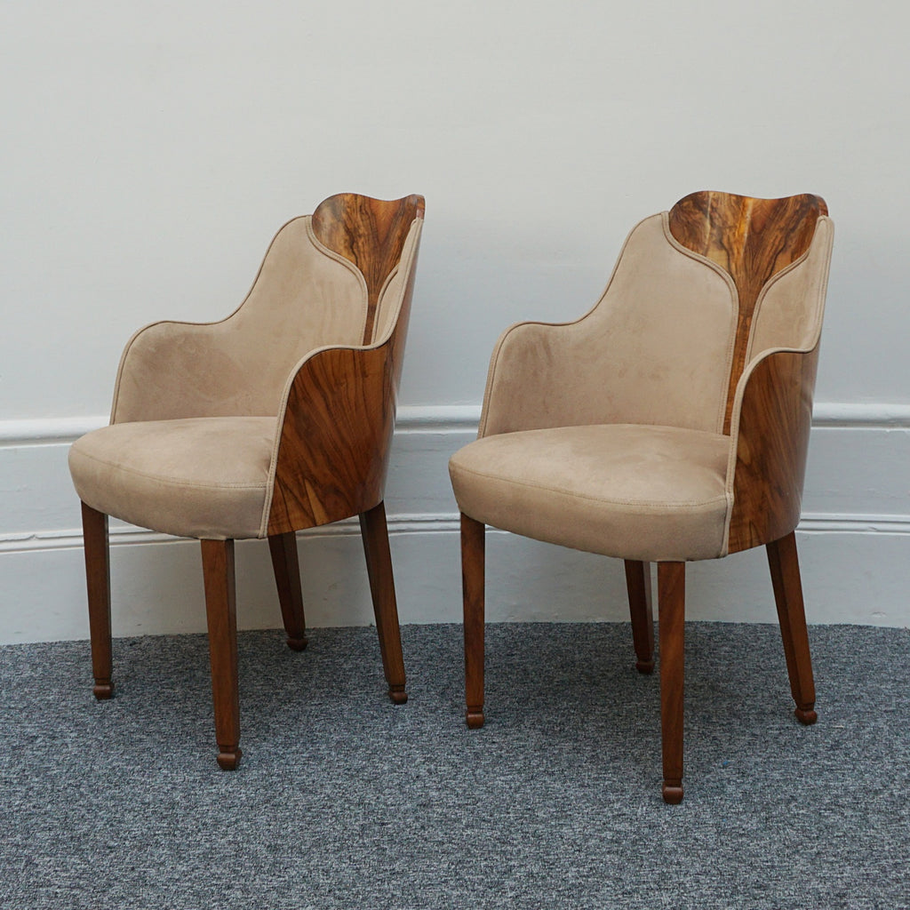 Art Deco Eight Seater Extendable Dining Suite by Heal's of London, Burr Walnut - Jeroen Markies Art Deco