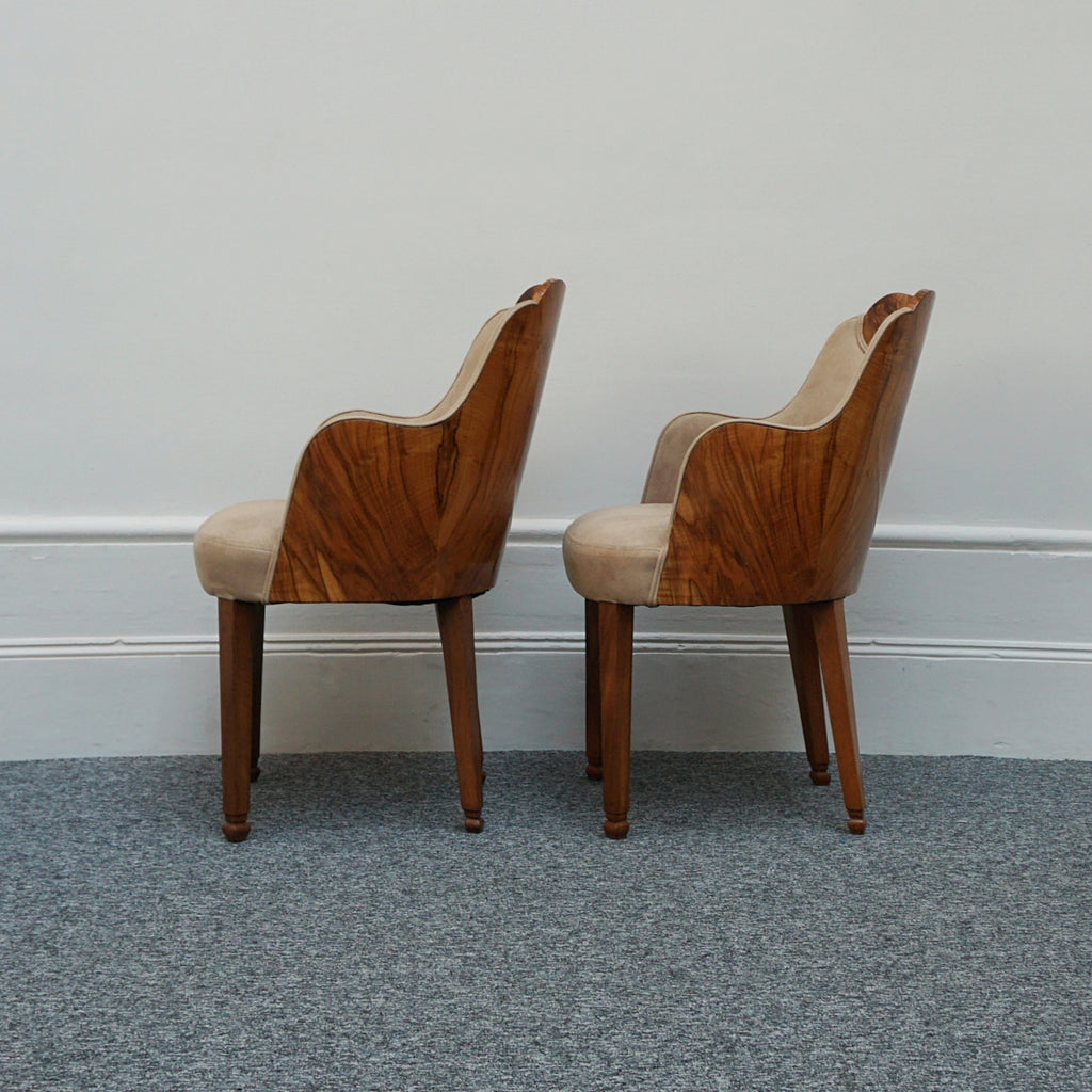 Art Deco Eight Seater Extendable Dining Suite by Heal's of London, Burr Walnut - Jeroen Markies Art Deco
