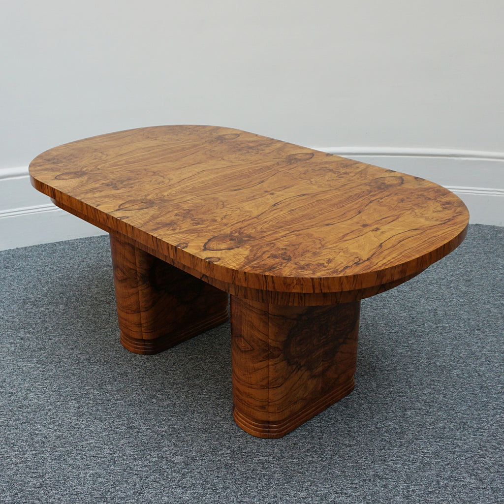 Art Deco Eight Seater Extendable Dining Suite by Heal's of London, Burr Walnut - Jeroen Markies Art Deco