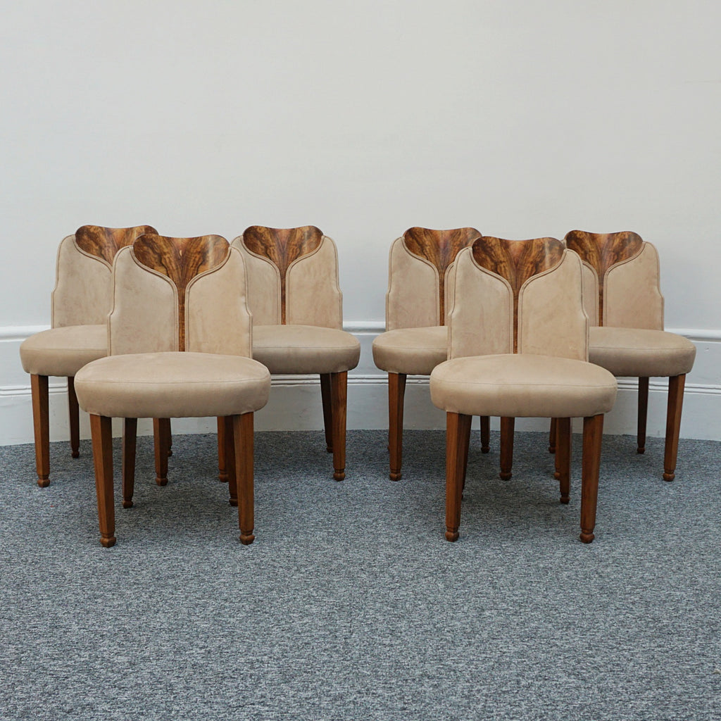 Art Deco Eight Seater Extendable Dining Suite by Heal's of London, Burr Walnut - Jeroen Markies Art Deco