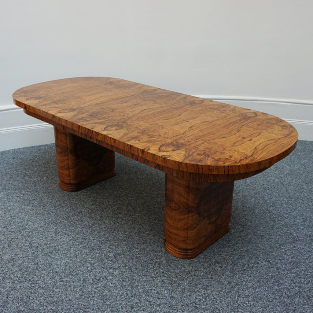 Art Deco Eight Seater Extendable Dining Suite by Heal's of London, Burr Walnut - Jeroen Markies Art Deco