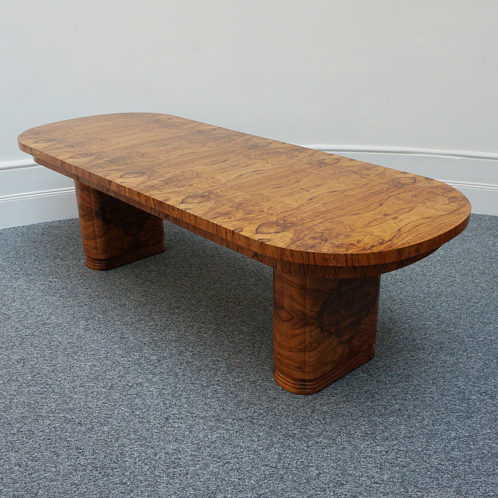 Art Deco Eight Seater Extendable Dining Suite by Heal's of London, Burr Walnut - Jeroen Markies Art Deco