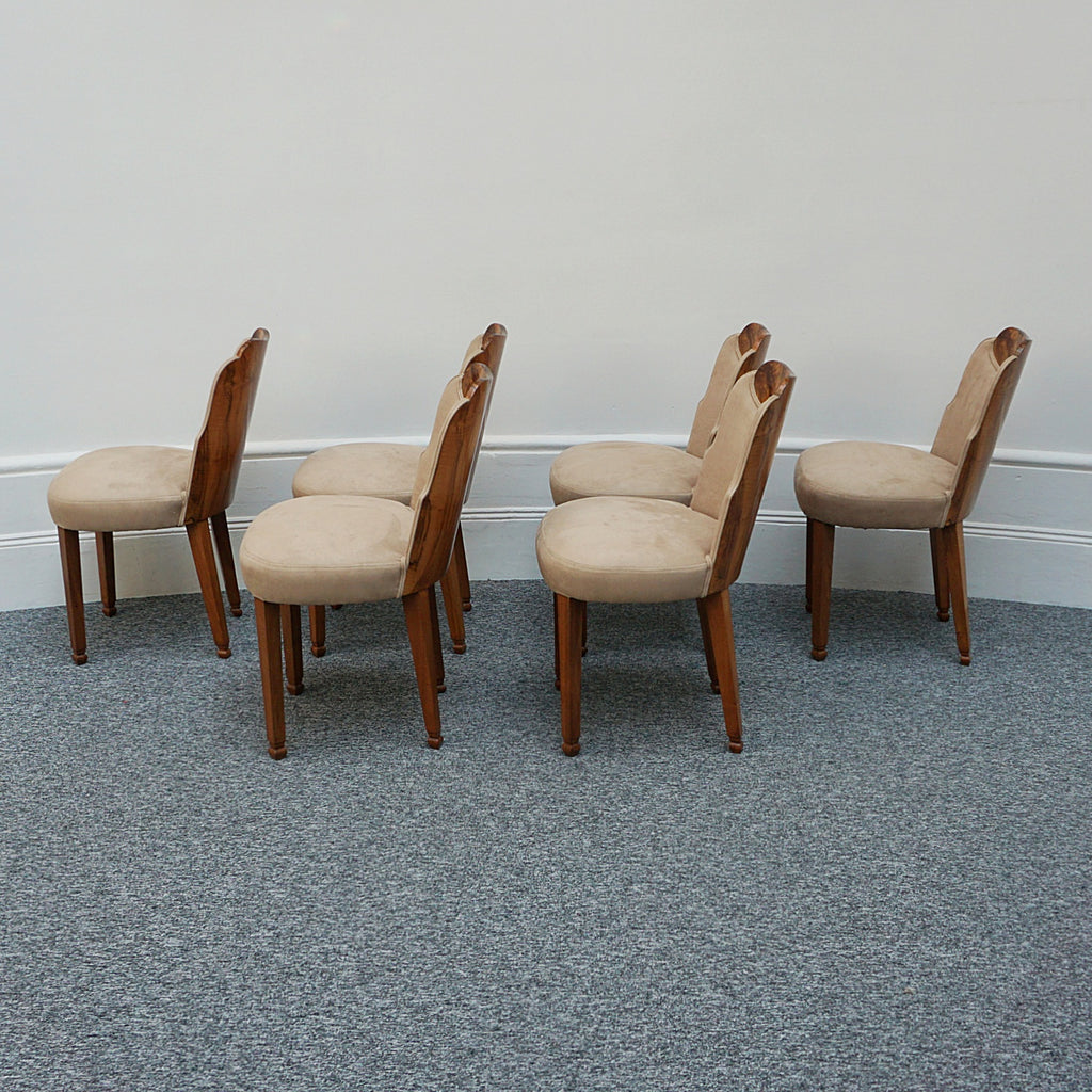 Art Deco Eight Seater Extendable Dining Suite by Heal's of London, Burr Walnut - Jeroen Markies Art Deco