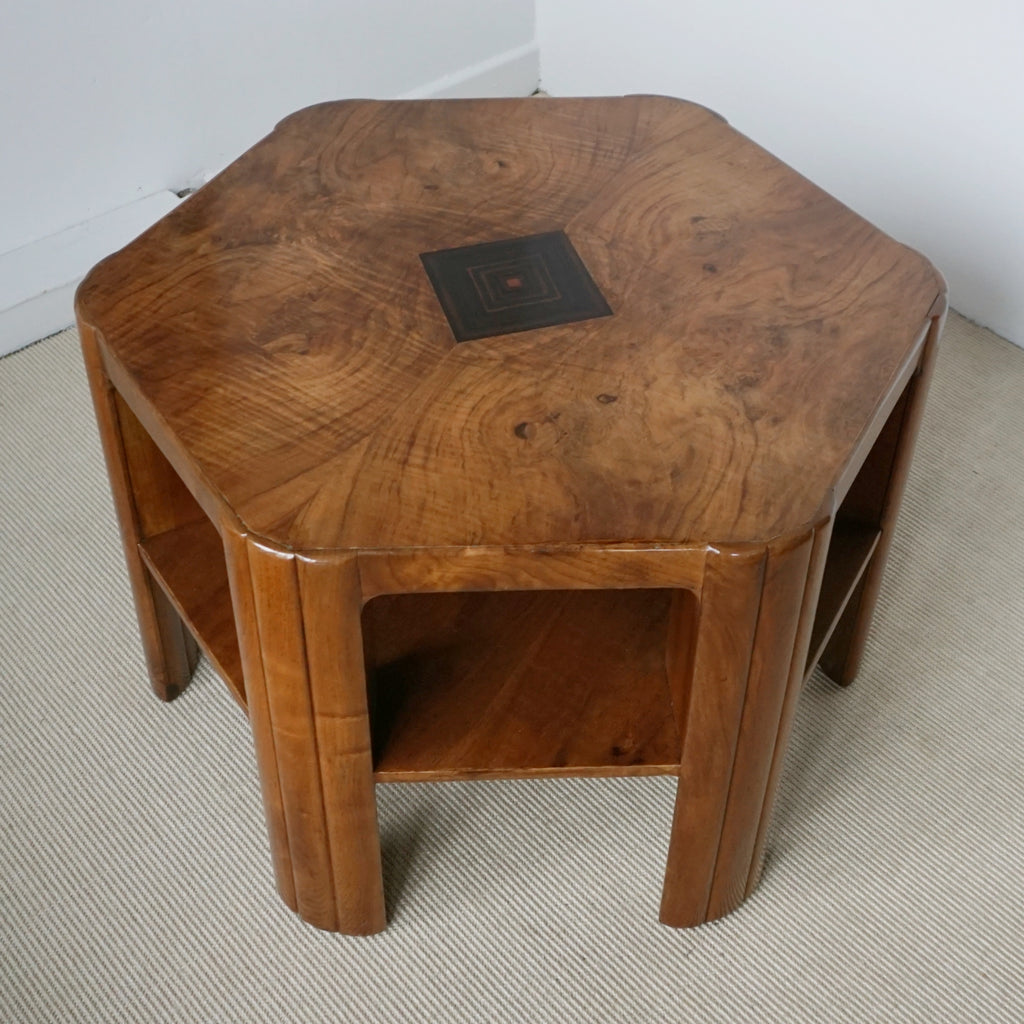 Art Deco Burr Walnut Coffee Table by Heal's of London - Jeroen Markies Art Deco