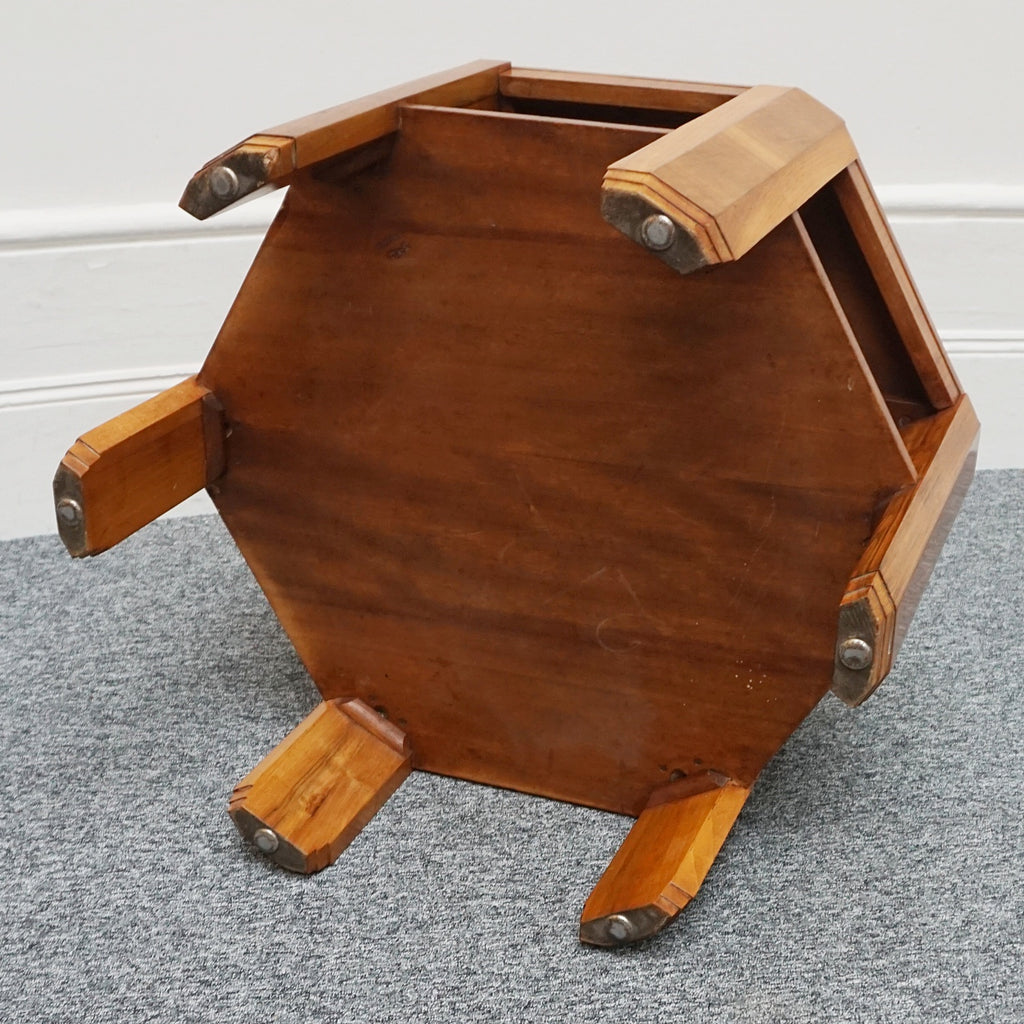 An Art Deco hexagonal coffee table by Heal's of London