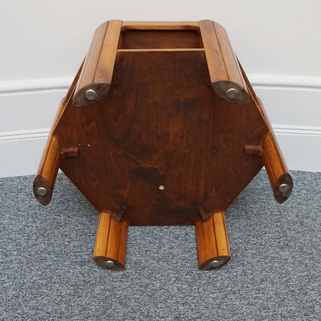 Art Deco Side Table By Heal's of London in Burr Walnut Stamped Heal's - Jeroen Markies Art Deco