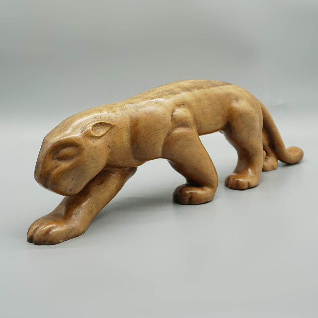 Laszlo Hoenig 57cm Long Carved Panther - Art Deco Original Sculpture - Jeroen Markies Art Deco