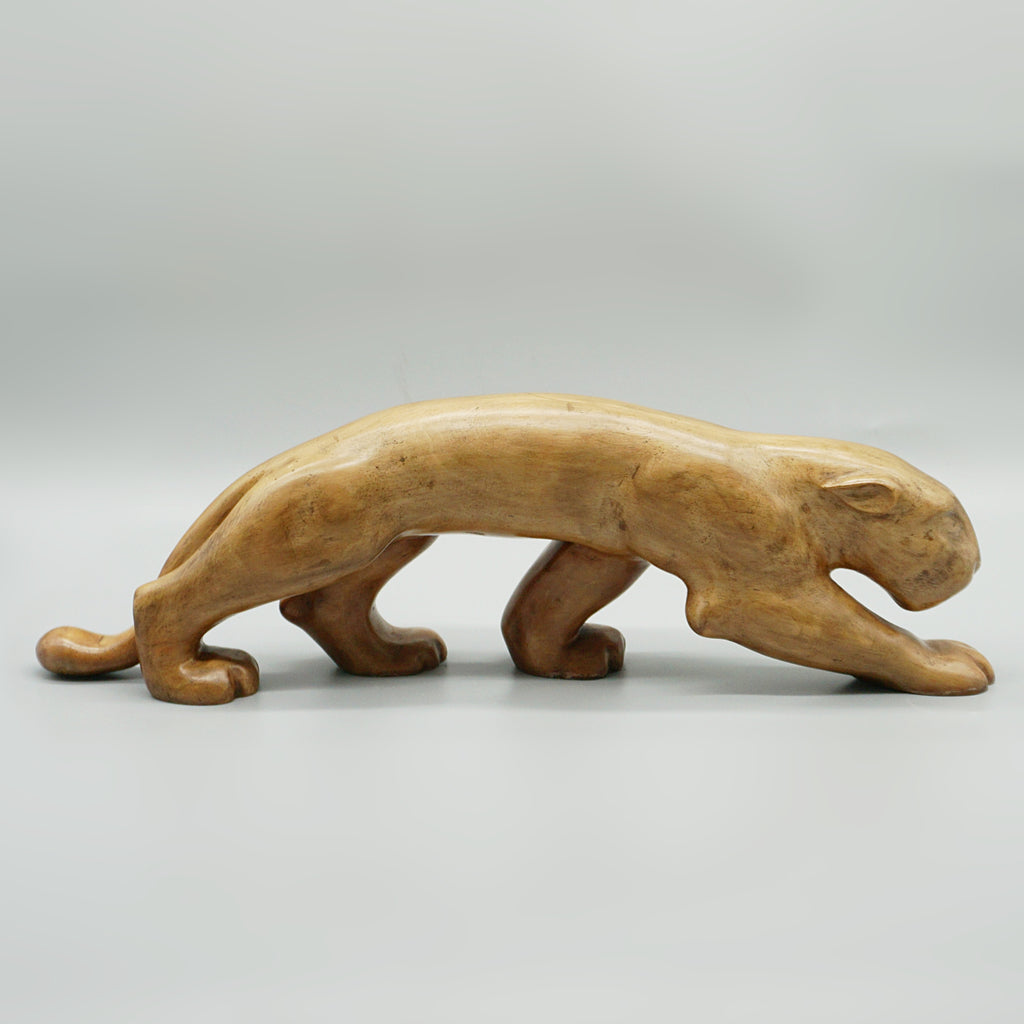 Laszlo Hoenig 57cm Long Carved Panther - Art Deco Original Sculpture - Jeroen Markies Art Deco