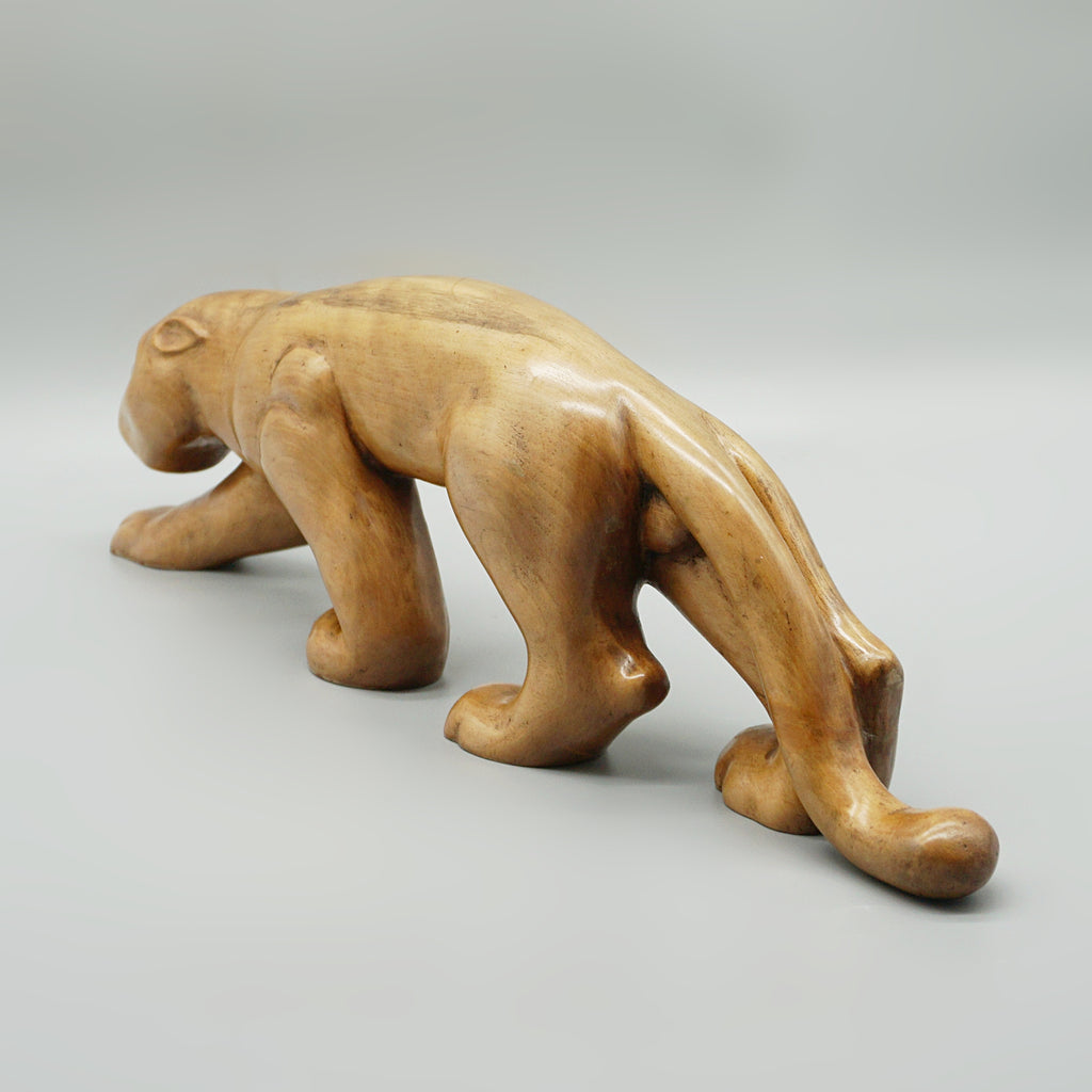 Laszlo Hoenig 57cm Long Carved Panther - Art Deco Original Sculpture - Jeroen Markies Art Deco